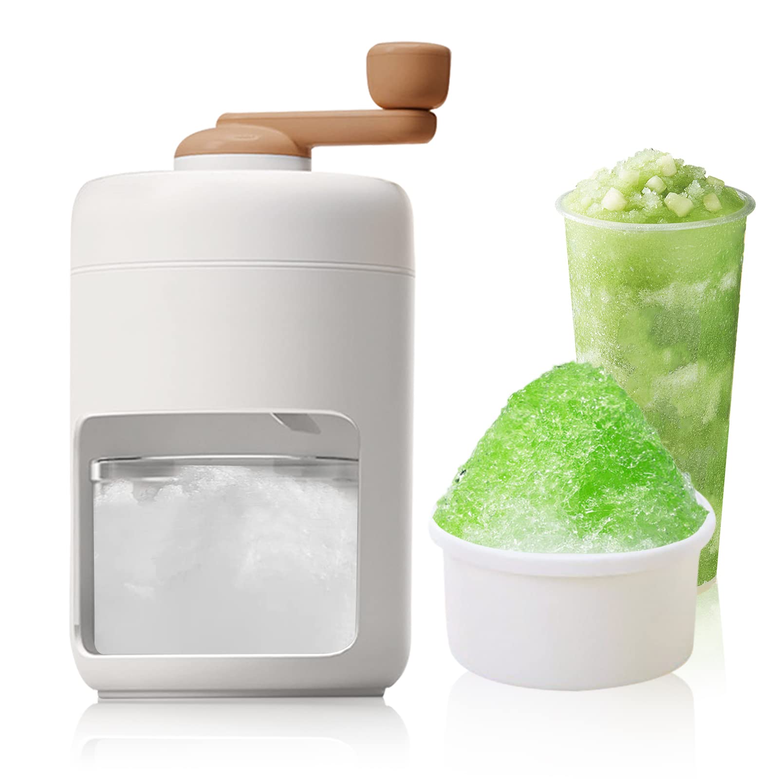 Premium Manual Ice Crusher - Portable Slushie & Snow Cone Maker with Free BPA-Free Ice Cube Tray - Perfect for Cocktails, Smoothies & Outdoor Parties - Home & Camping Essential