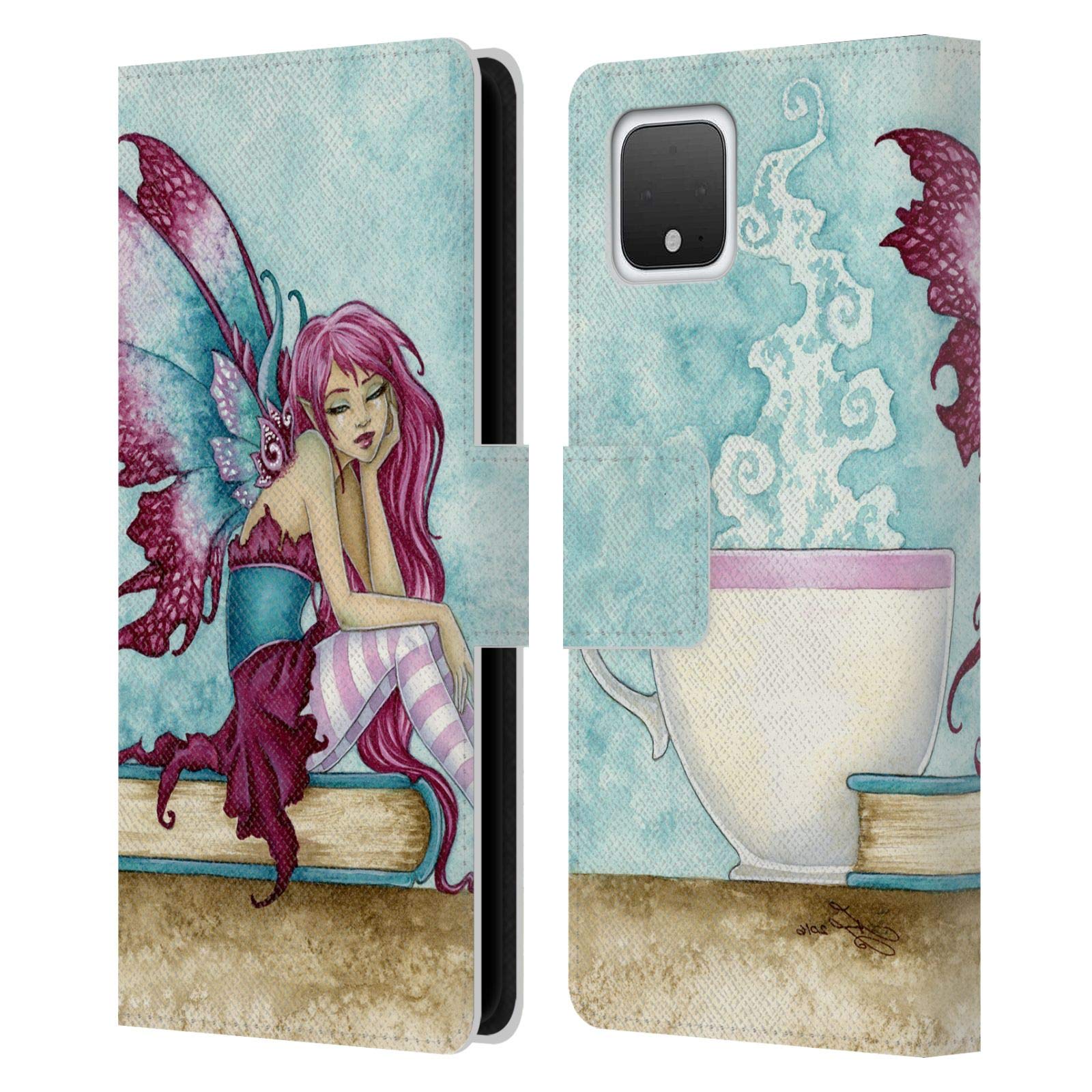 Official Amy Brown Pixies Leather Wallet Case for Google Pixel 4 - Perfect for Travel & Daily Use