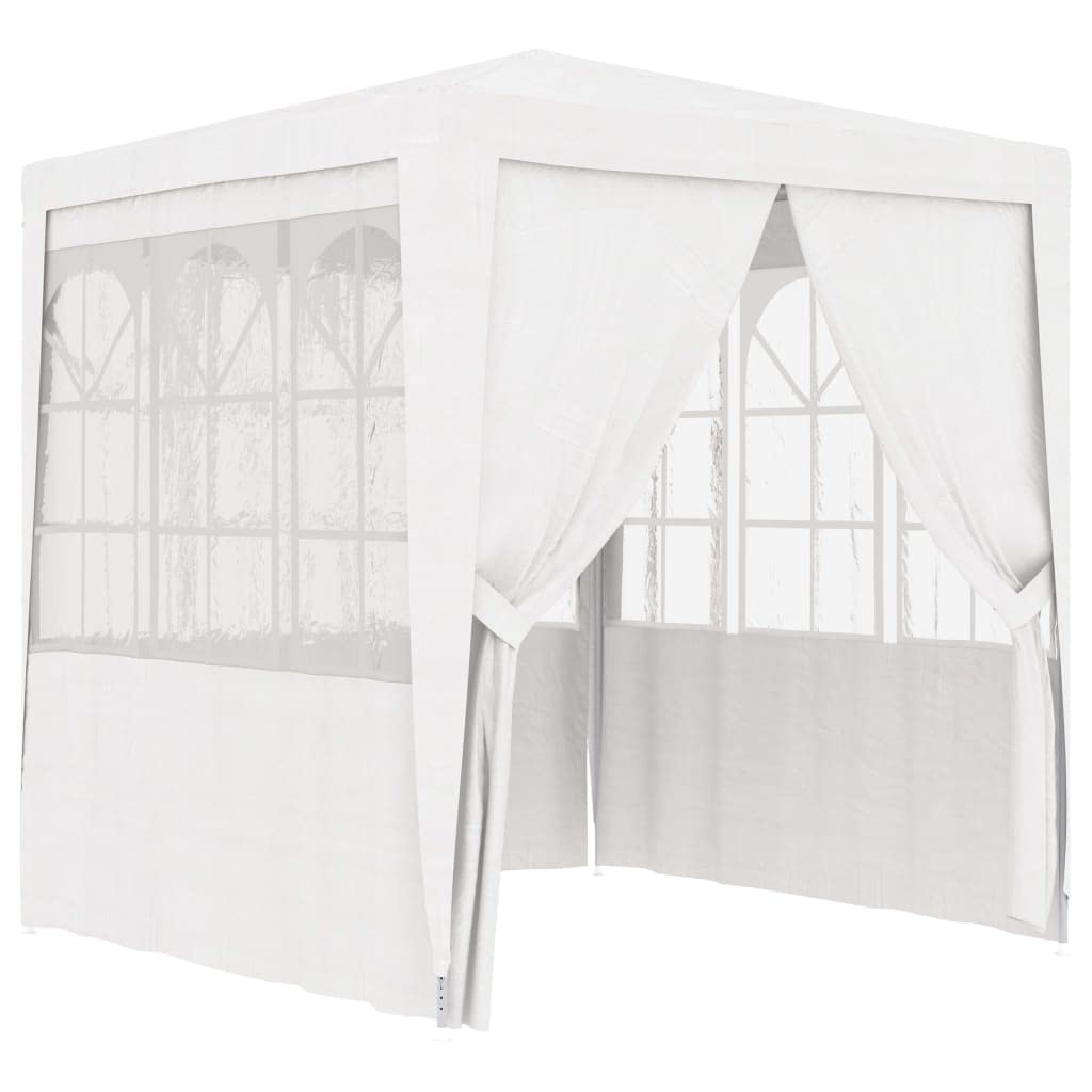 Professional 8.2'x8.2' White Party Tent - Waterproof & UV-Resistant Garden Marquee with Steel Frame & Side Walls | Perfect for Outdoor Weddings, Birthday Parties, and Backyard Gatherings