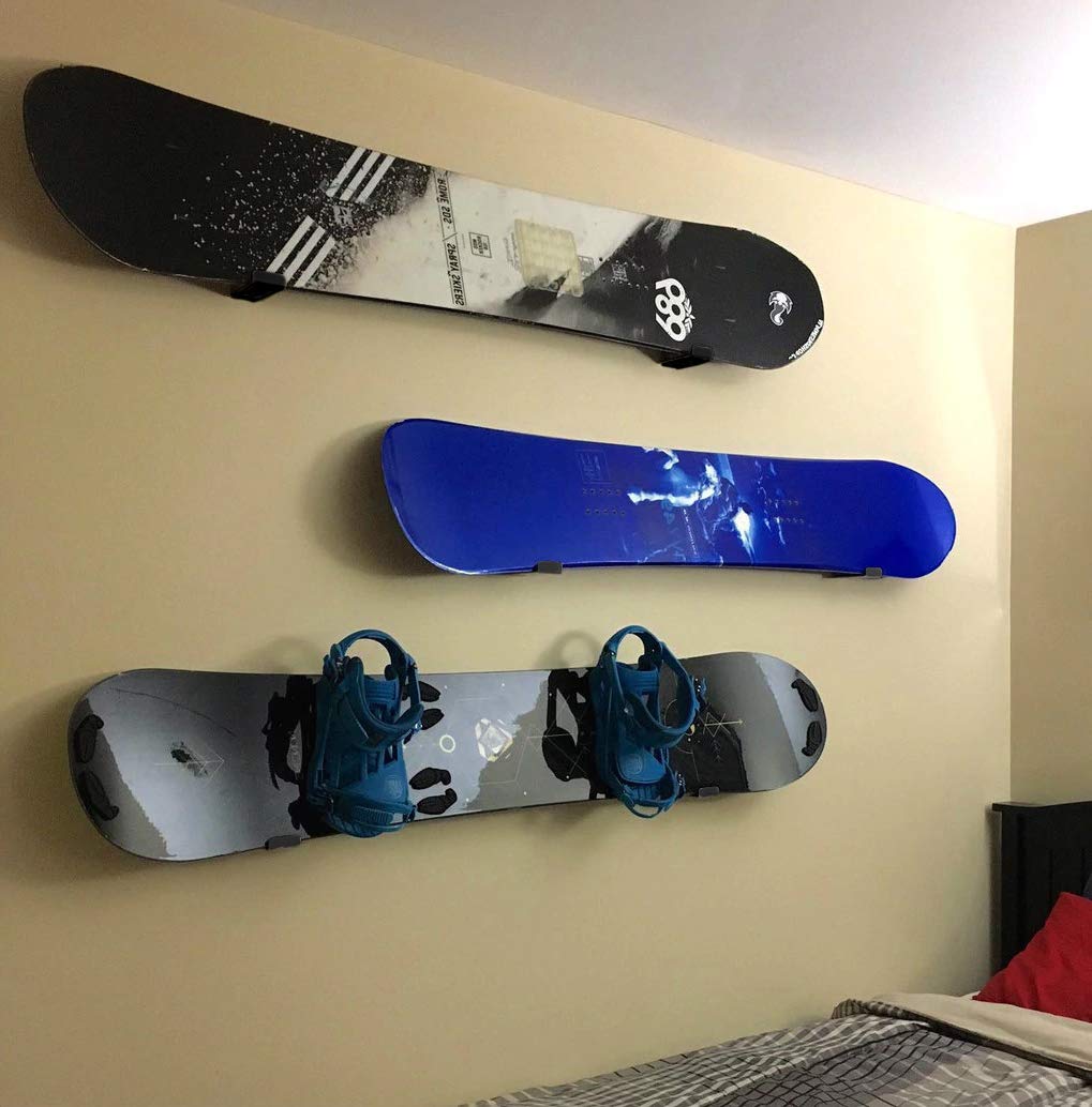 Premium Solid Aluminum Snowboard Rack & Ski Wall Mount - Heavy Duty Snowboard Storage for Home, Garage, or Shop | Perfect for Organizing Winter Sports Gear and Displaying Your Collection