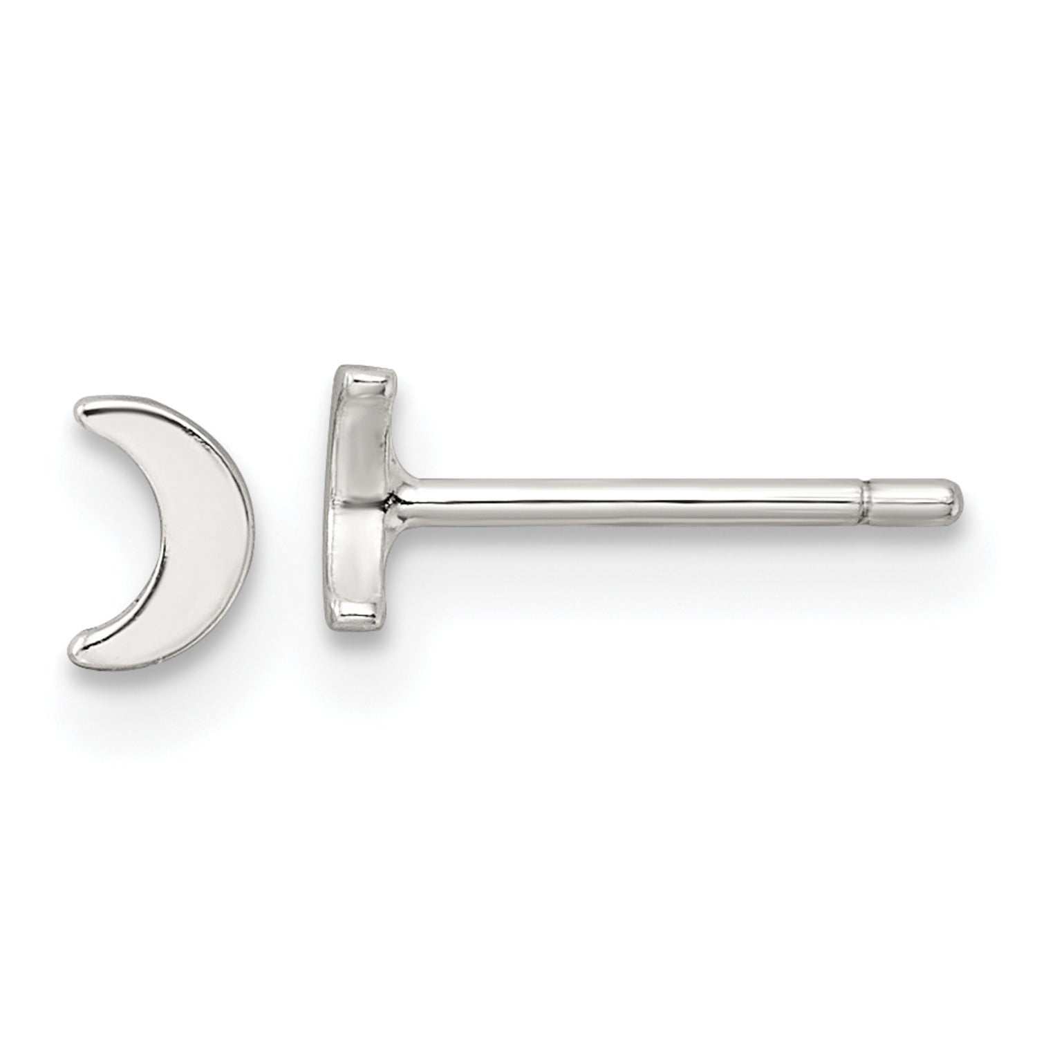 Half Moon Stud Earrings for Women - Sterling Silver Minimalist Earrings for Everyday Wear | Perfect for Gifts, Parties & Casual Outfits