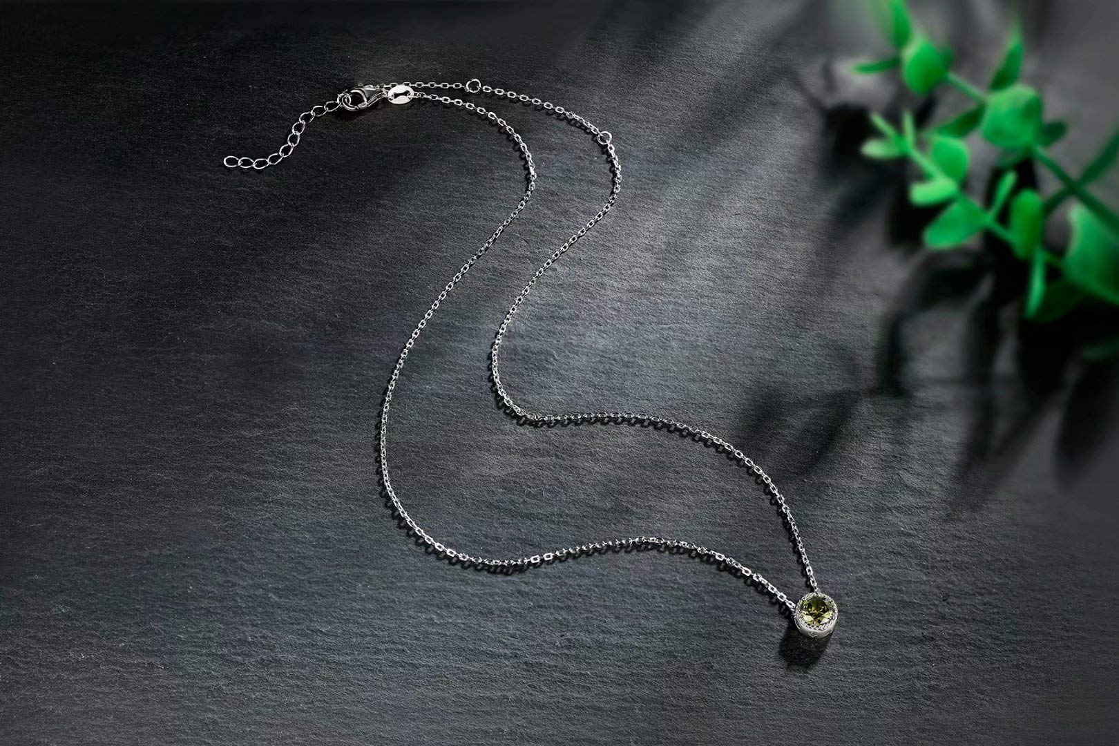 Presentski Sterling Silver 925 Birthstone Necklace for Women - Dainty Solitaire Pendant Jewelry, Elegant Birthday Gift for Mom, Wife, Daughter | Perfect for Anniversaries, Mother's Day & Special Occasions