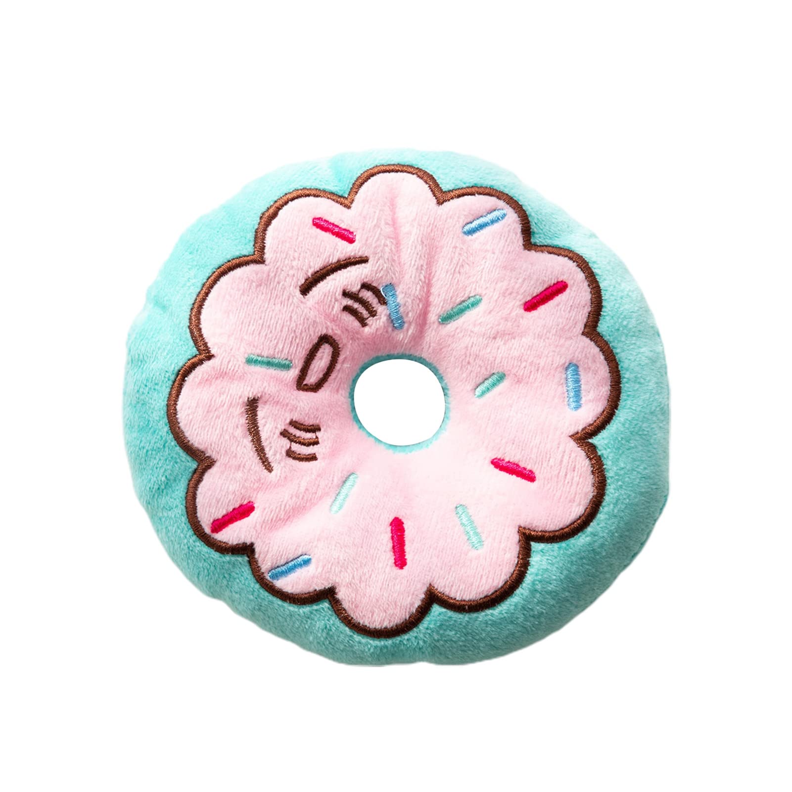 LAJIAO Donut-Shaped Plush Dog Toy with Squeaker - Soft & Durable Chew-Resistant Stuffed Toy for Boredom Relief - Perfect for Playtime, Training Rewards & Cuddling
