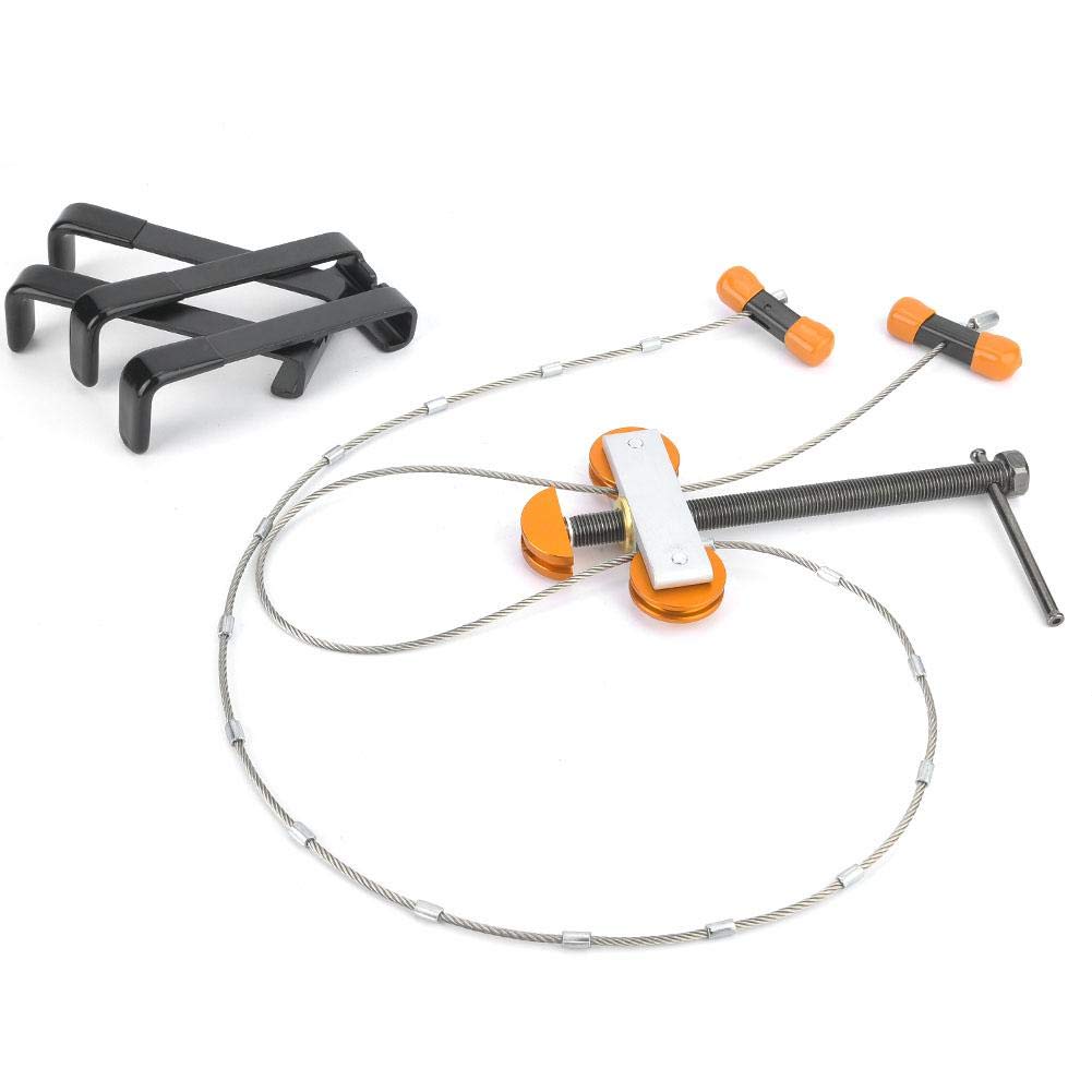 Jadeshay Compound Bow Press - Stainless Steel Portable Bow Press Tool for Hunting & Archery with Quad Bracket Set | Adjustable Cable for Bowstring Maintenance | Perfect for Outdoor Target Practice & Bow Tuning