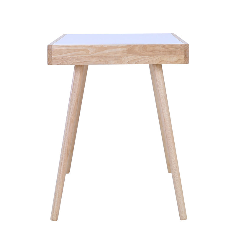 RETH Study Desk 120cm - Natural & White Home Office Desk for Students & Professionals - Perfect for Small Spaces & Remote Work