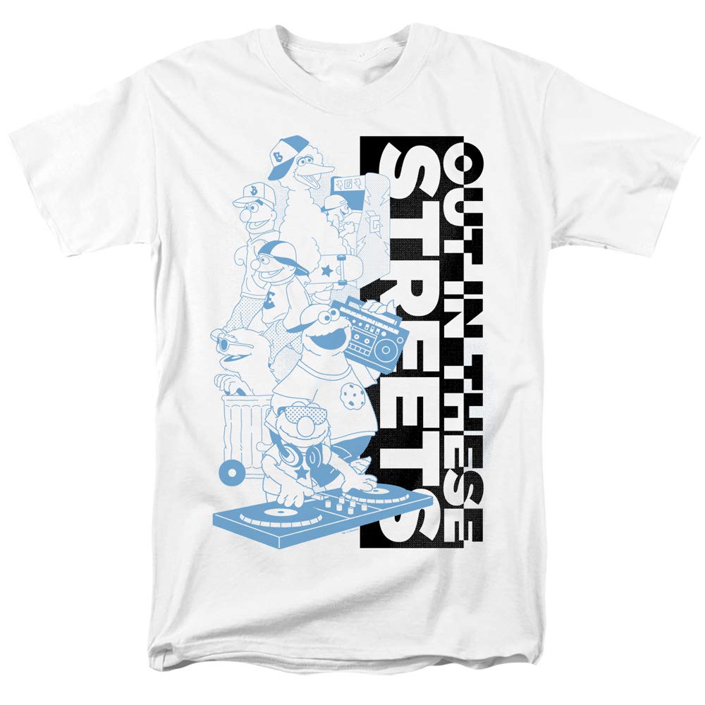 Sesame Street Out in These Streets Unisex T-Shirt for Adults - Casual Streetwear for Men & Women - Perfect for Everyday Wear, Parties, and Gifts