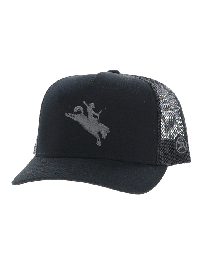 Hooey 4045T BK WHIT High Profile Snapback Trucker Hat - Black Adjustable Baseball Cap for Men & Women - Perfect for Outdoor Activities, Sports, and Casual Wear