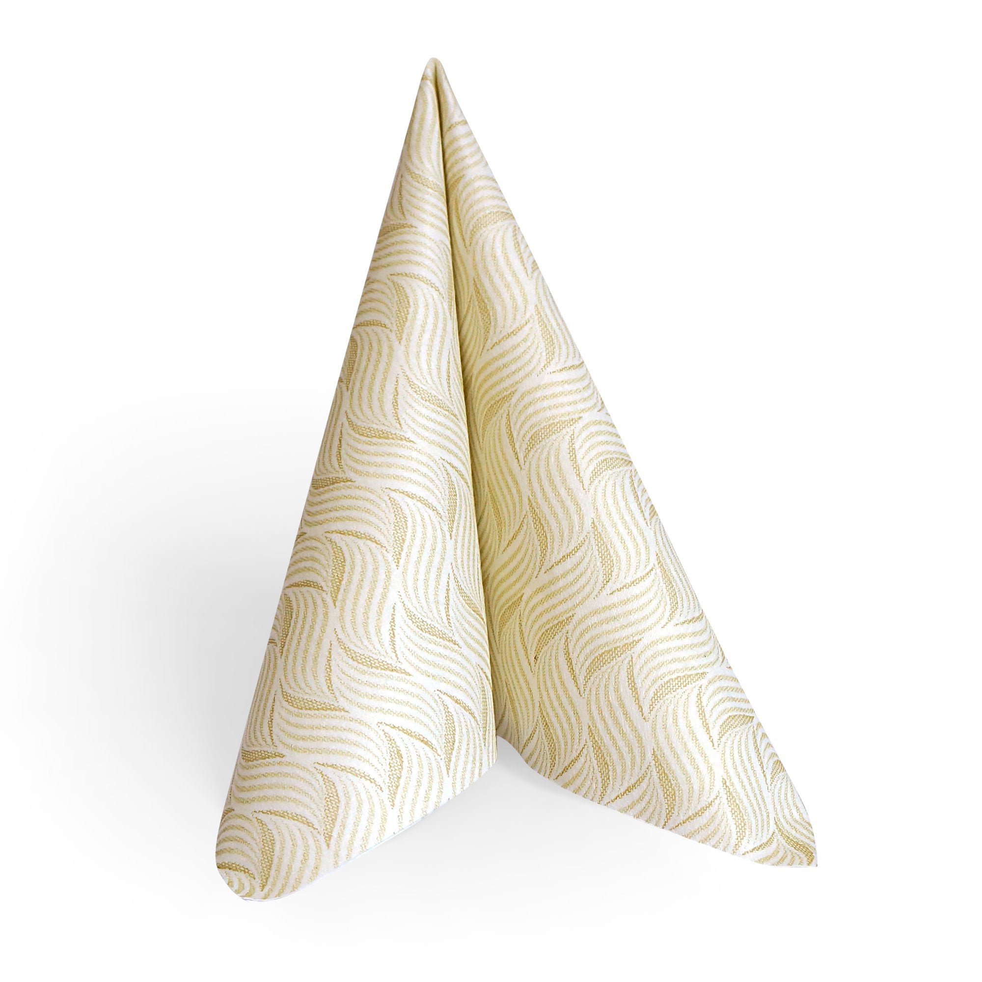 Premium Linen-Like Disposable Paper Napkins - Elegant Champagne Color - 50 Count Pack - Perfect for Weddings, Parties & Fine Dining Events