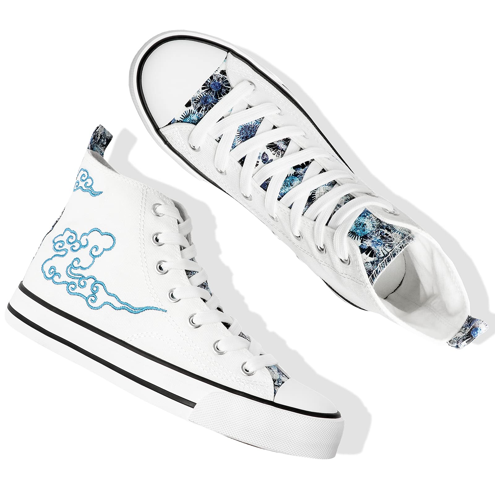 Yageyan Women's High Top Canvas Sneakers - Lace Up Fashion Casual Shoes for Women | Classic Retro Style for Everyday Wear, Street Style & Urban Outfits