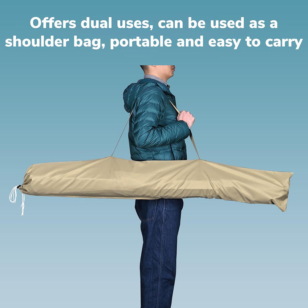 TheLAShop Waterproof Patio Umbrella Cover with Zipper & Rod - Durable Protection for 5-13FT Outdoor Umbrellas - Perfect for Backyard, Deck, and Poolside Use