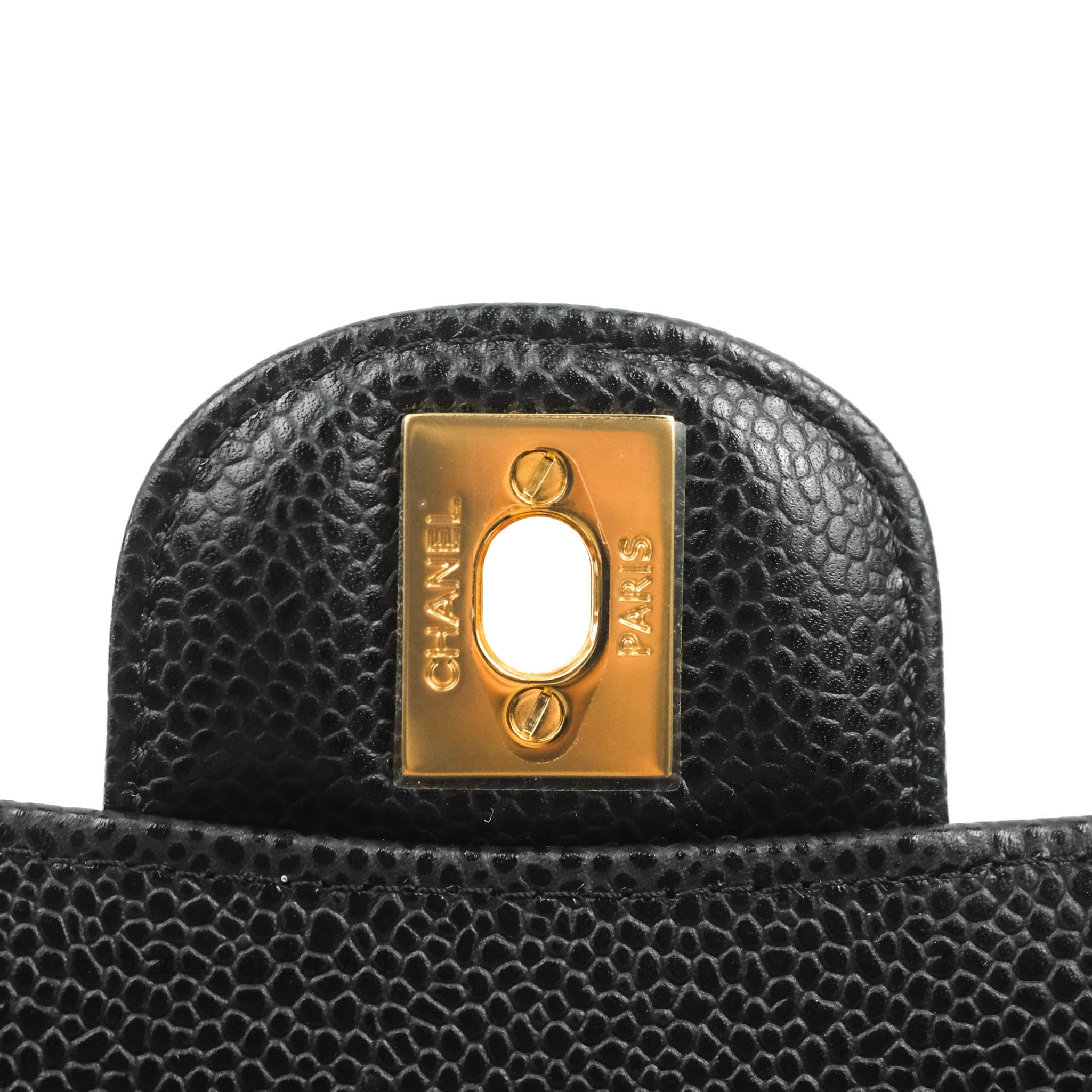 Chanel Classic Medium Double Flap Bag in Black Caviar Leather with Gold Hardware - Luxury Designer Handbag for Women, Perfect for Work, Evening Events & Everyday Use