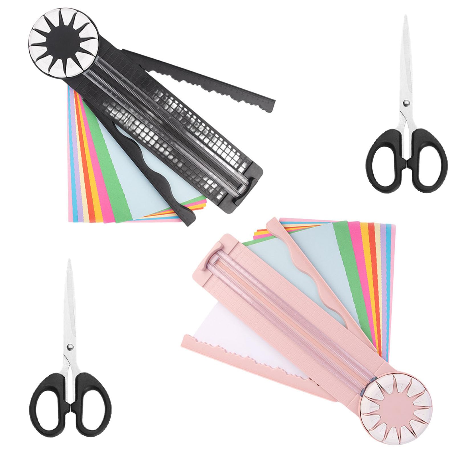 12-in-1 Rotary Paper Edge Cutter for Crafting - Professional Paper Trimmer & Scrapbooking Tool for DIY Projects, Card Making, and Decorative Paper Crafts