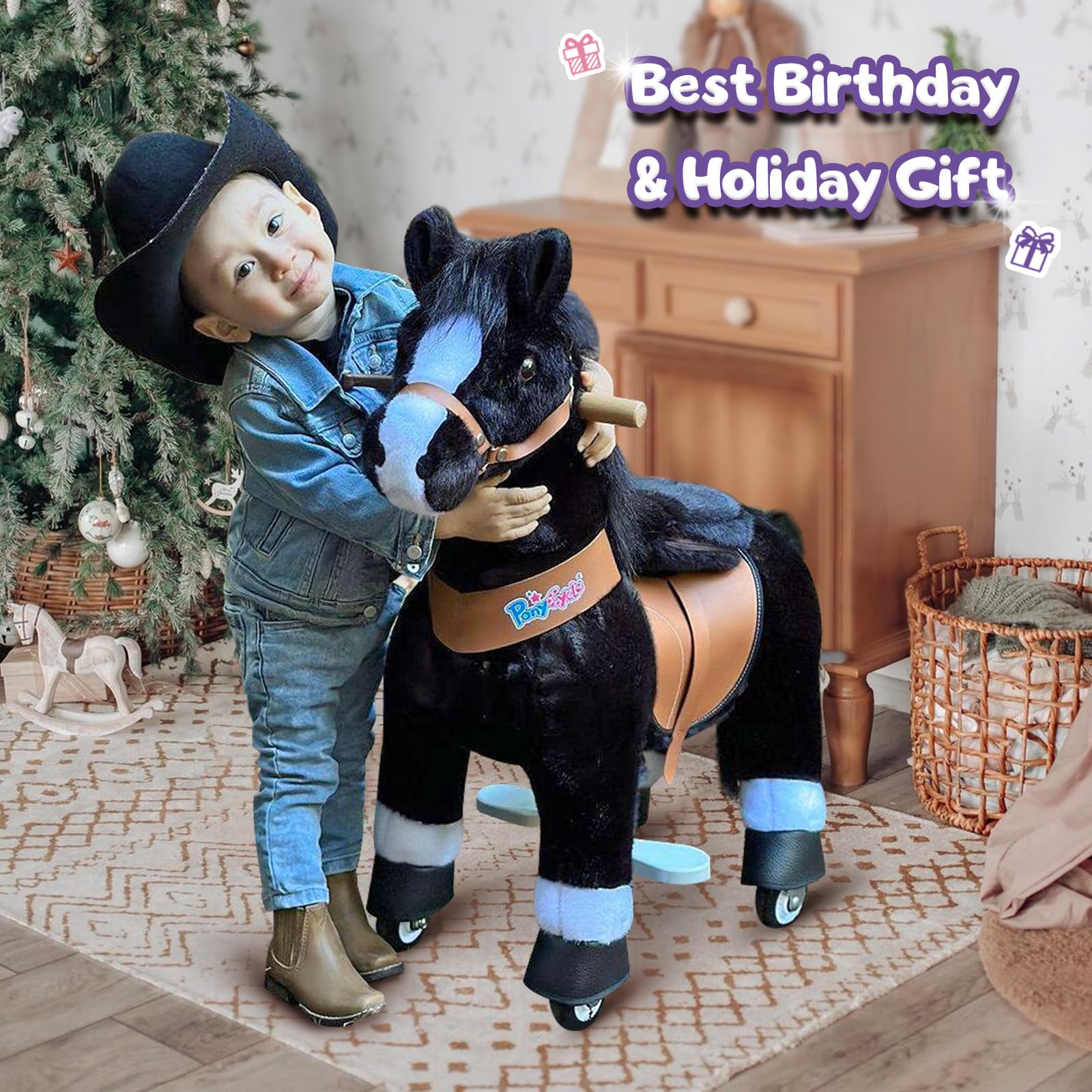 Ponycycle Classic Model U Ride-On Toy Horse for Kids Ages 3-5 | 30