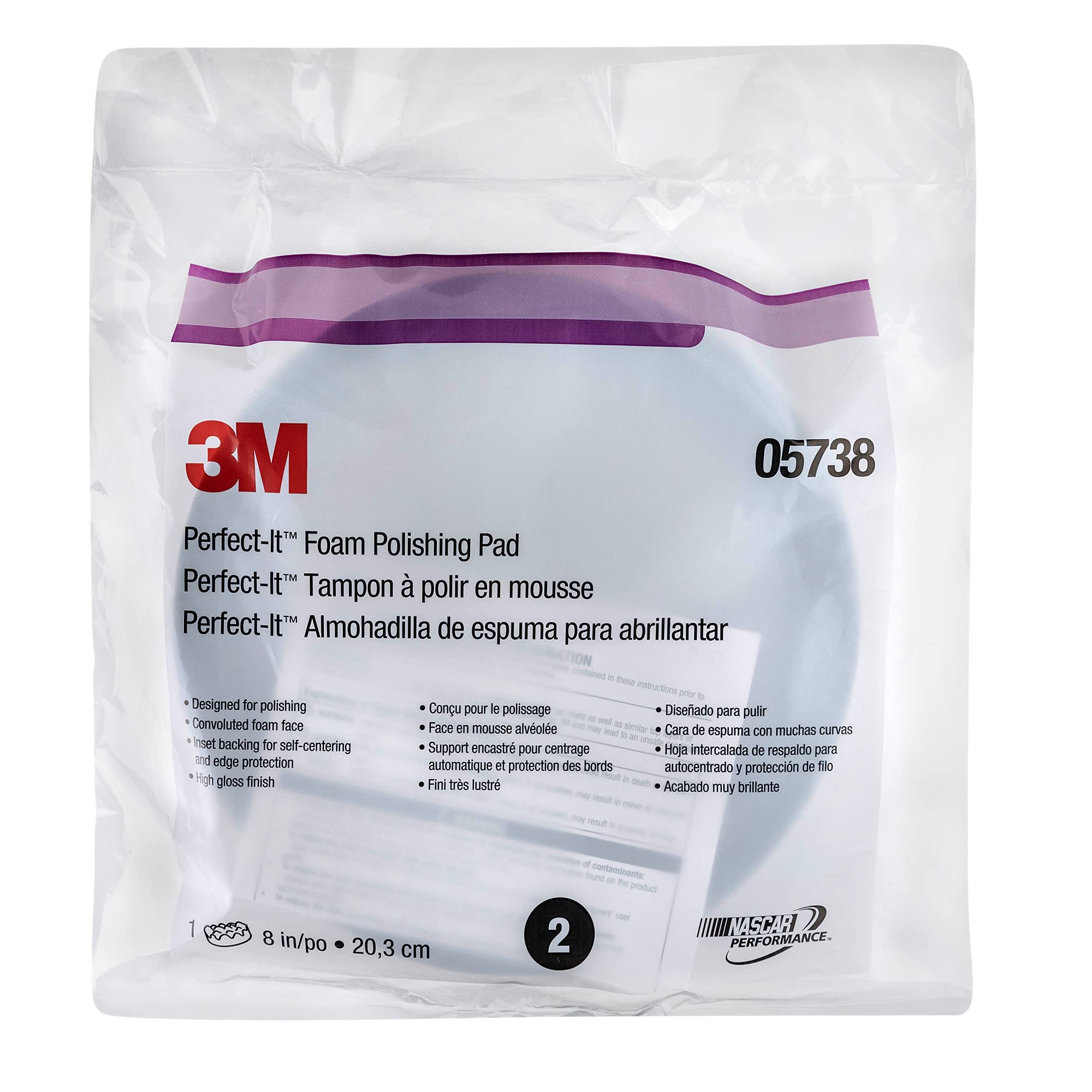 3M Perfect-It Foam Compounding Pads Kit (05737, 05738, 05733) | 8-Inch Buffing & Polishing Pad Set with Microfiber Cloth | Professional Car Detailing & Paint Correction Kit for Auto Enthusiasts & Detailers