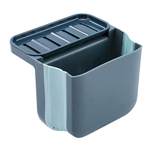 Foldable Hanging Sink Drain Strainer Basket with Double Suction Cups - Kitchen Food Waste Catcher, Garbage Corner Organizer for Leftovers & Food Scraps | Perfect for Small Kitchen Sinks, RV Camping & Dishwashing Areas