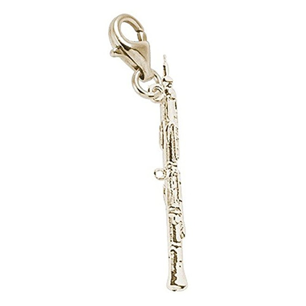 Oboe Charm with Lobster Claw Clasp - Musical Instrument Pendant for Bracelets & Necklaces - Perfect for Musicians, Music Lovers & Jewelry Making