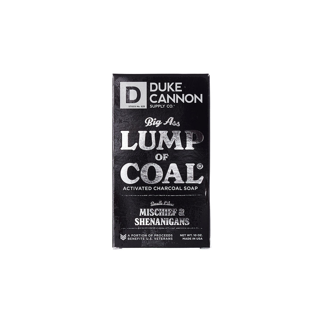 Duke Cannon Lump of Coal Big Ass Brick of Soap - Extra Large Charcoal Bar Soap for Men, Deep Cleansing & Exfoliating, Great for Shower, Gym & Travel