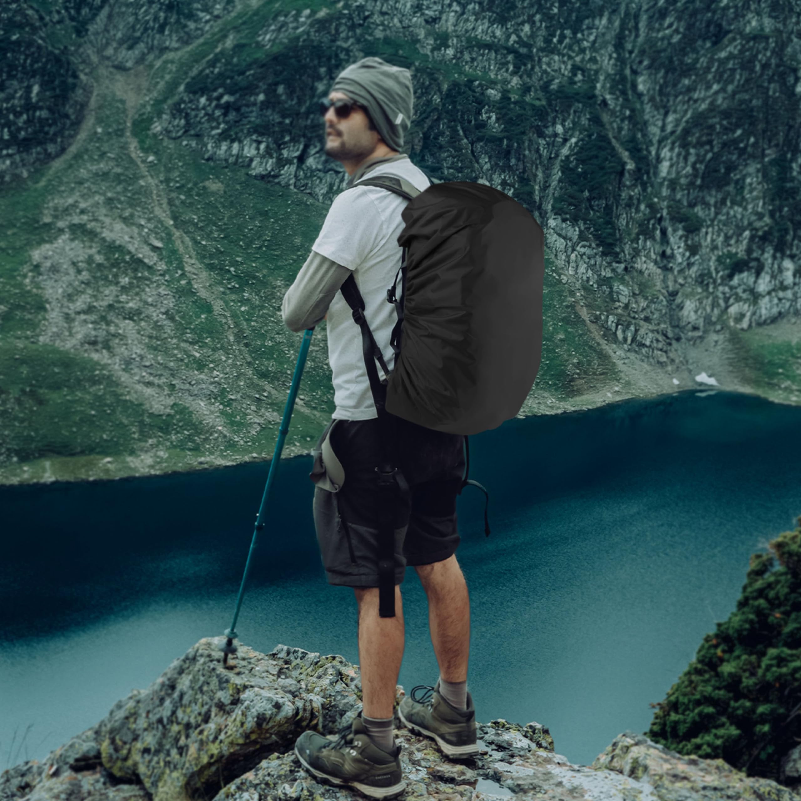 Waterproof Backpack Rain Cover 30-100L - Dustproof Protection for Travel, Cycling, Hiking & Outdoor Adventures - Perfect for Rainy Days & Extreme Weather Conditions