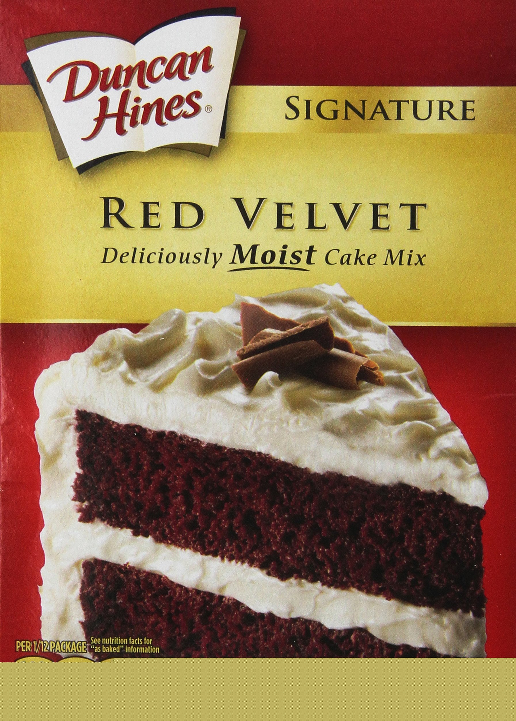 Duncan Hines Signature Red Velvet Cake Mix - 16.5 Oz (Pack of 6) | Moist & Fluffy Cake Mix for Birthdays, Holidays & Special Occasions | Easy Baking Mix for Homemade Cakes & Desserts