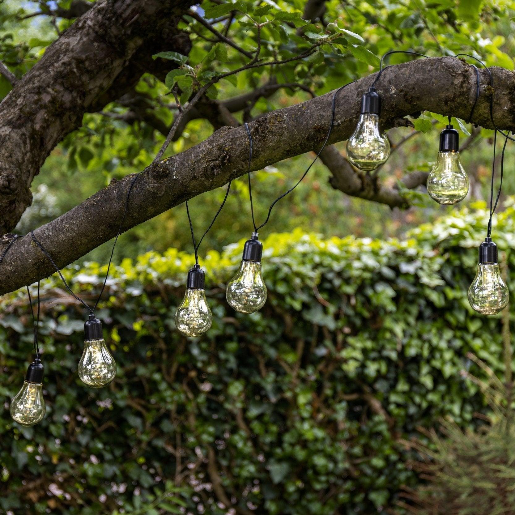 Eglo Libisa 10-Light Clear Bulb Outdoor String Lights - IP44 Waterproof for Patio, Garden, Backyard & Party Decorations