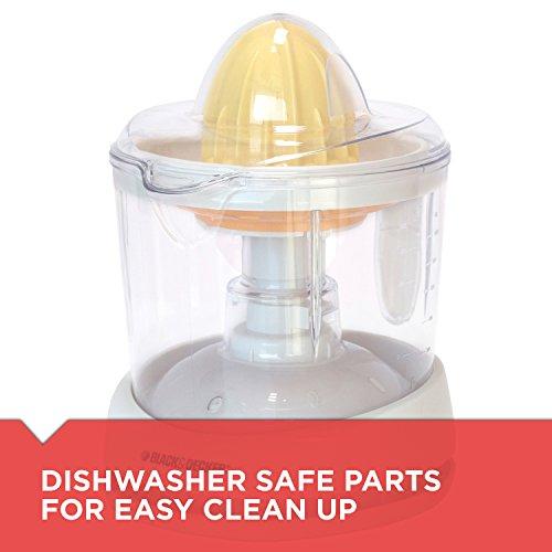 BLACK+DECKER 32oz Citrus Juicer, White, CJ625 - Electric Orange Juice Maker for Fresh Squeezed Lemon, Lime & Grapefruit - Perfect for Breakfast, Brunch & Healthy Drinks at Home