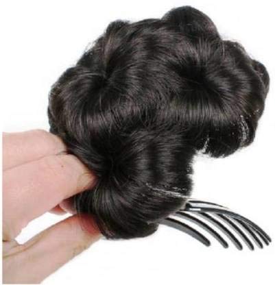 VIEWS Hair Buns for Women & Girls - Natural Brown Hair Extensions Ponytail Bun | Messy Bun Hairpiece for Women & Girls | Perfect for Parties, Weddings & Everyday Styling