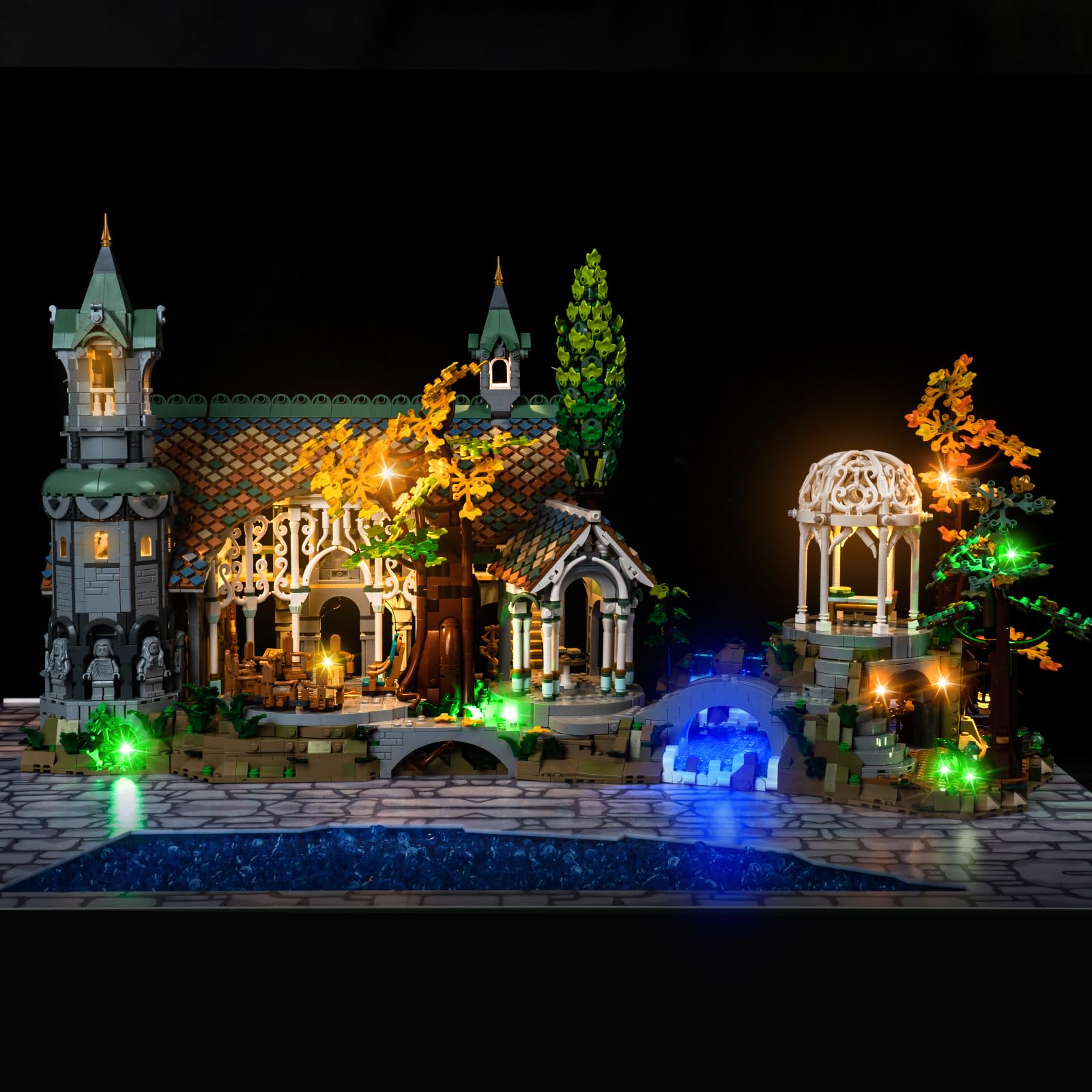 BrickBling LED Light Kit for Lego 10316 Rivendell Set - Compatible with Lord of The Rings Lego Building Blocks (Lights Only, No Model Included) - Perfect for Lego Display, Night Light & Home Decor