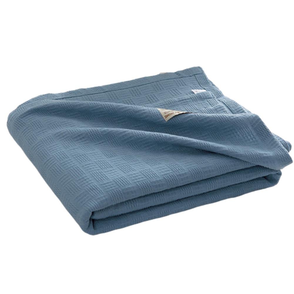 Sooupowly 100% Cotton Full Size Summer Blanket - Soft, Breathable & Lightweight Thermal Blanket for All Seasons (59x79 Inches) - Perfect for Bed, Couch, Travel & Outdoor Use