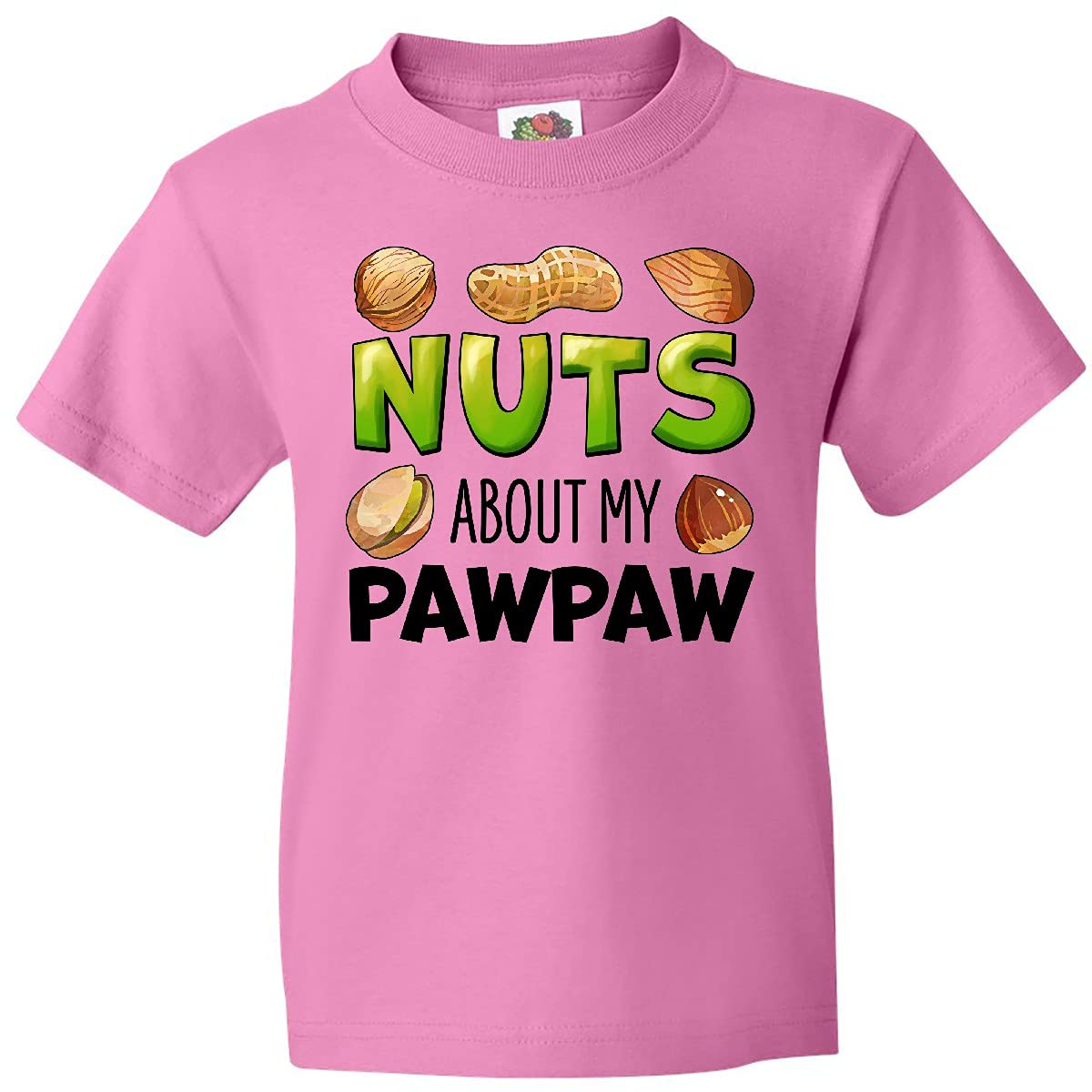 Buy Inktastic Nuts About My Pawpaw Peanut Almond Pistachio Graphic Youth T-Shirt | Funny Nut Lover Kids Tee | Perfect Gift for Grandparents Day & Family Reunions