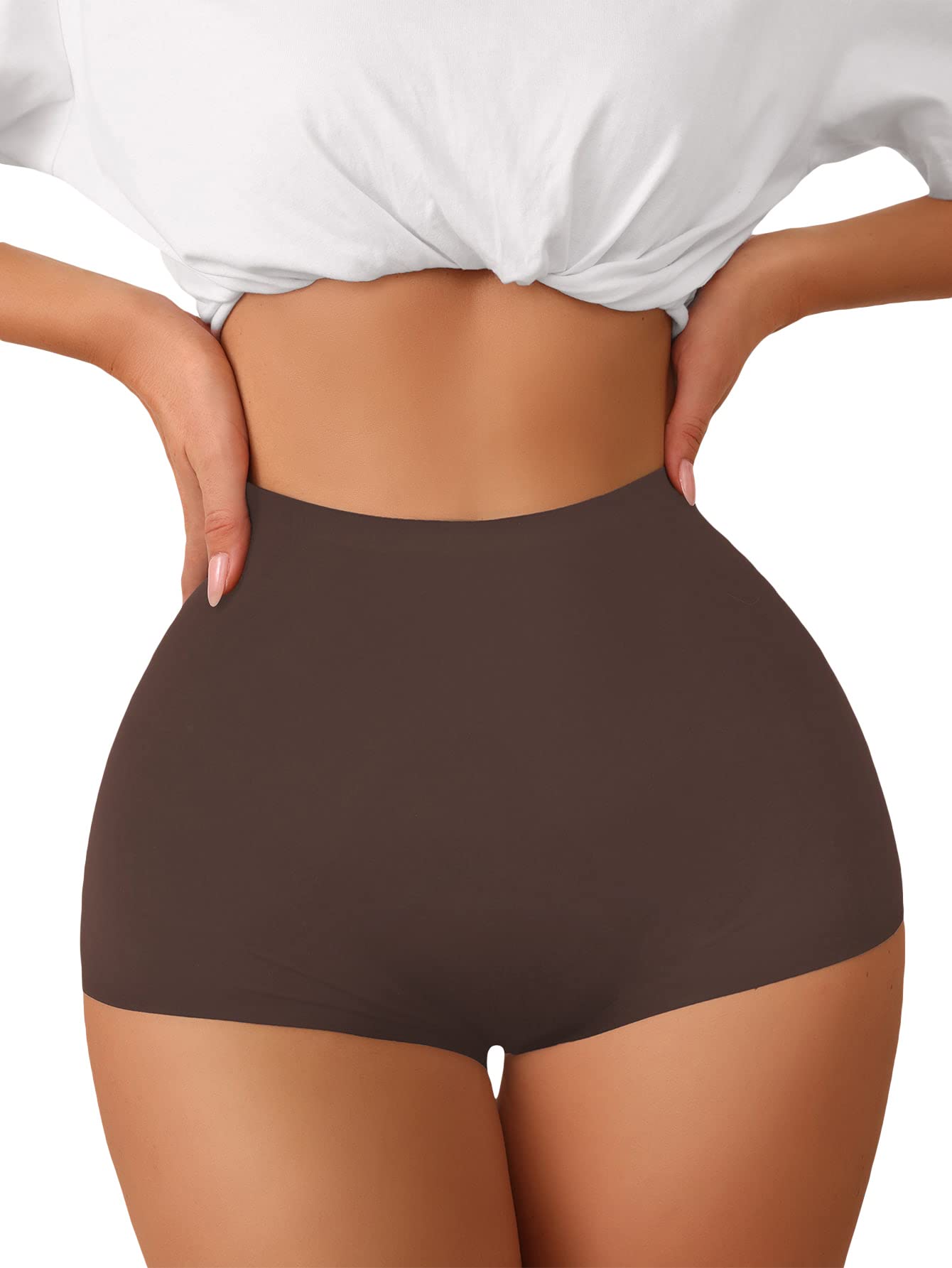 SheIn Women's High Waisted Shapewear Panty - Seamless Tummy Control Boy Shorts Underwear for Slimming & Smoothing - Perfect for Dresses, Jeans & Everyday Wear