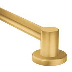Moen Align 18-Inch Grab Bar in Brushed Gold (YG0418BG) - Bathroom Safety Handle for Seniors & ADA Compliance - Perfect for Showers, Tubs & Toilets