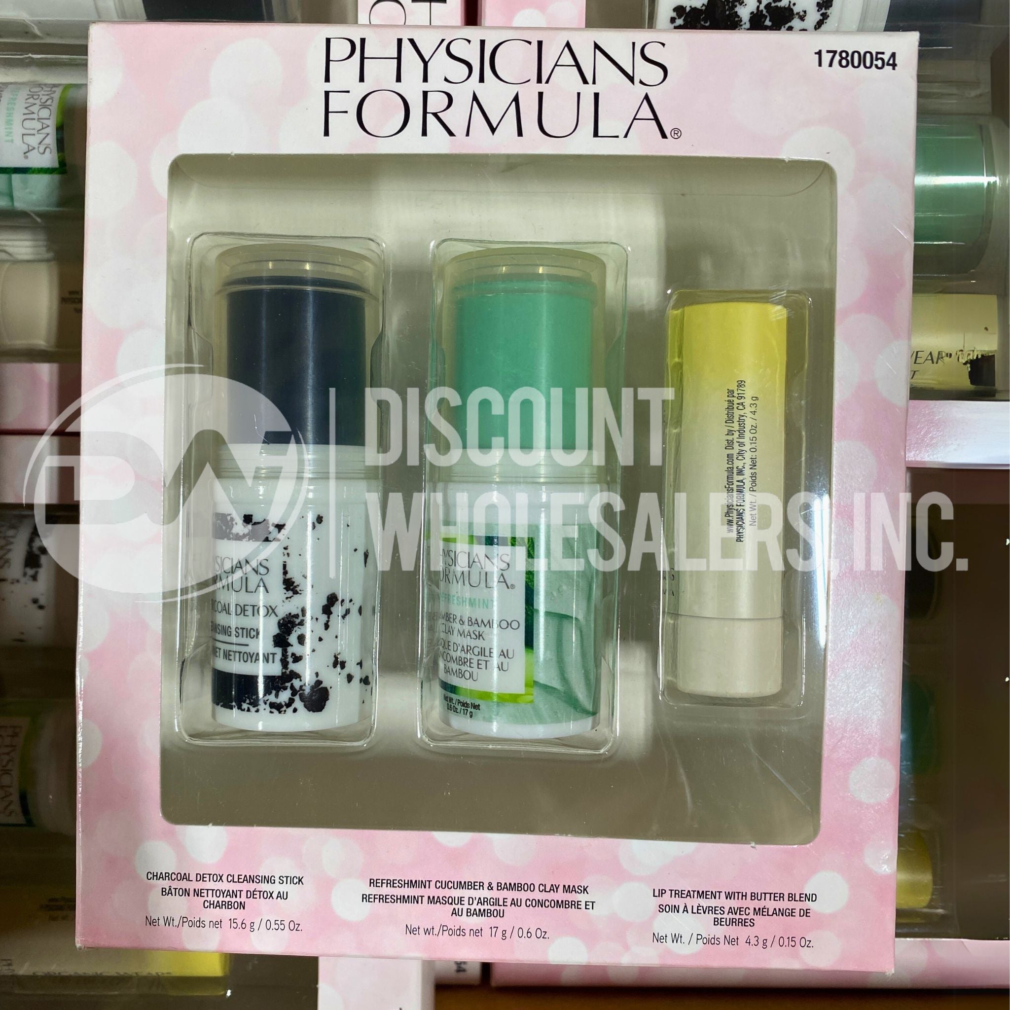 Physicians Formula Travel Kit - Cleansing Stick, Clay Mask & Lip Treatment (25 Pcs) | Skincare Set for On-The-Go, Vacation & Daily Use