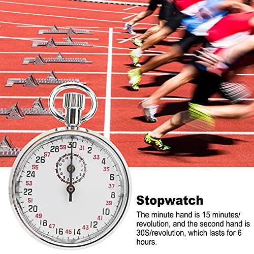 Handheld Mechanical Stopwatch - Sports Chronograph with Round Face for Running, Training & Competitions | Track Time Accurately for Track Meets, Swim Races & School Games
