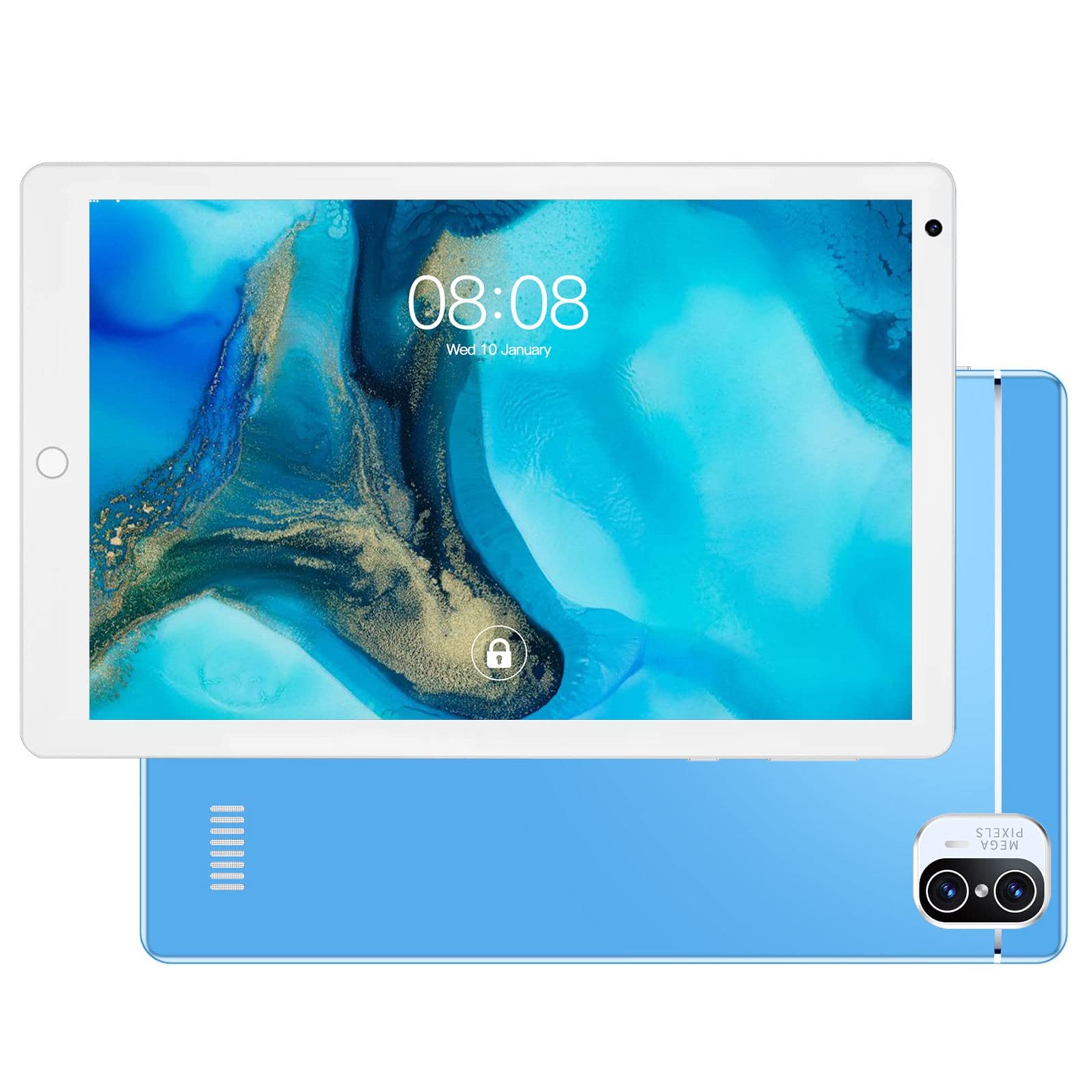 8 Inch Android 6 Tablet with 3G Phone Function - 16GB Storage, Dual SIM, 5MP Camera, WiFi, Bluetooth, GPS, Quad Core HD Touchscreen - Blue (Perfect for Travel, Business & Entertainment)