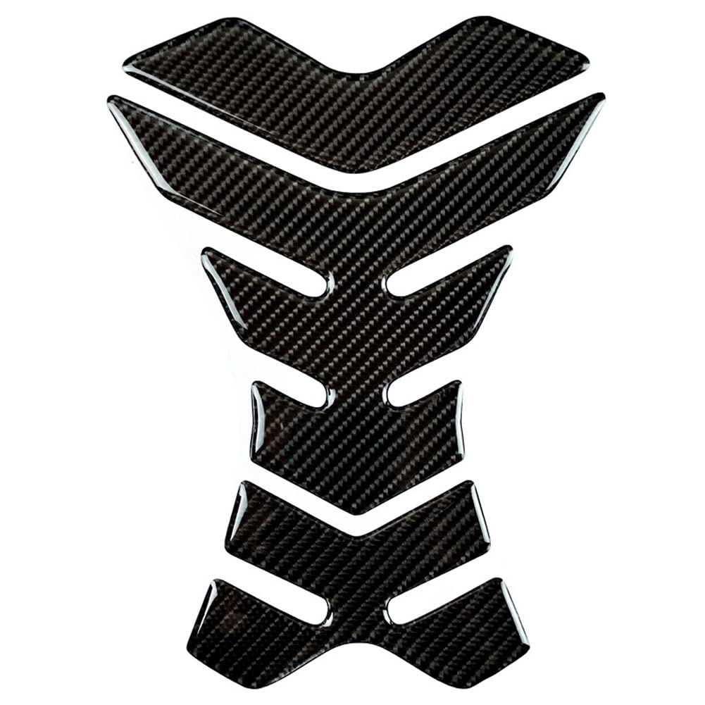 Carbon Fiber 3D Motorcycle Tank Pad Protector - Universal Gas/Oil Fuel Tank Sticker - Scratch Resistant Decal for Harley, Yamaha, Honda - Perfect for Cruiser & Sport Bike Protection