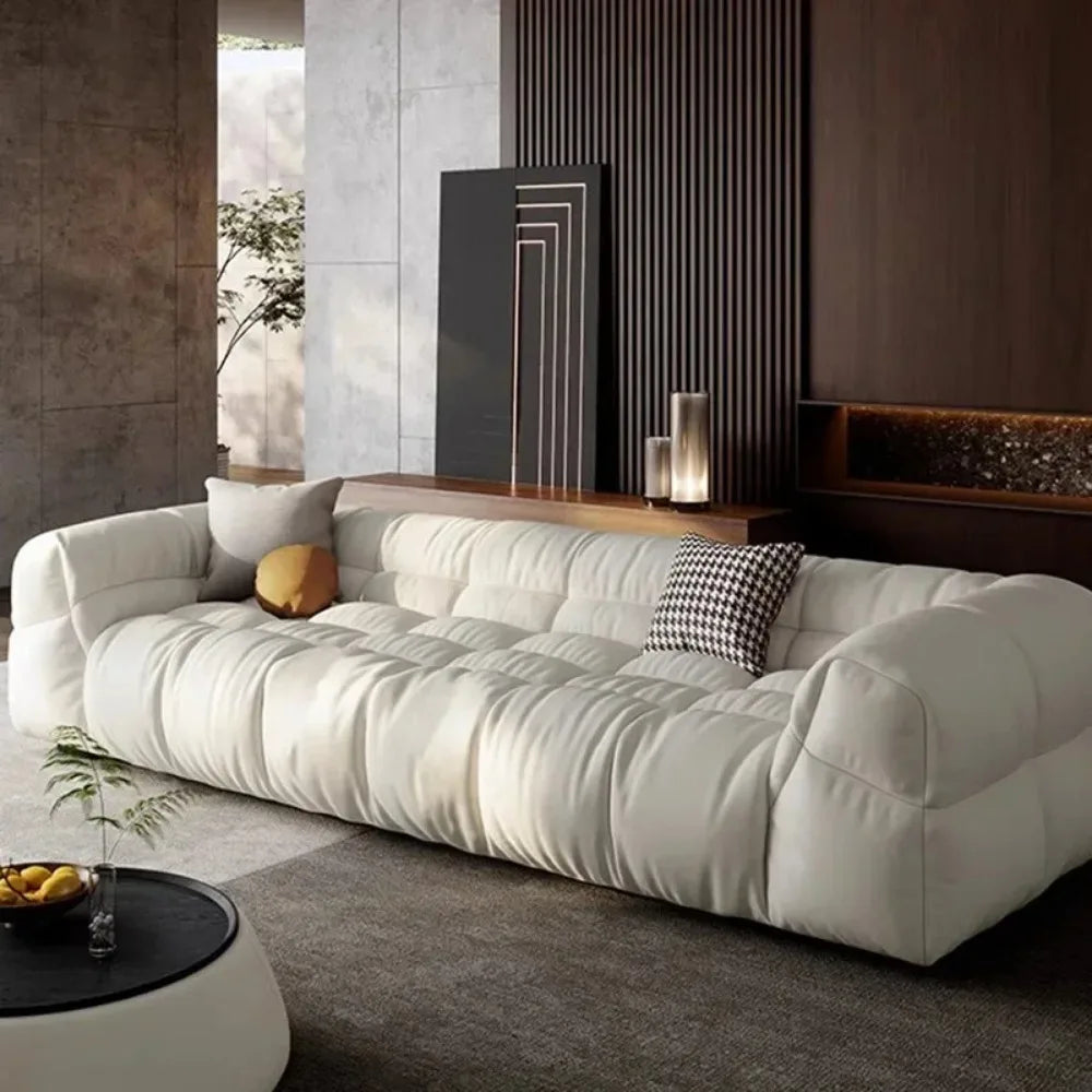 Luxury Sectional Puff Sofa Set for Living Room - Comfortable & Durable Modern L-Shaped Couch with Soft Fabric - Perfect for Family Gatherings, Movie Nights and Small Space Apartments