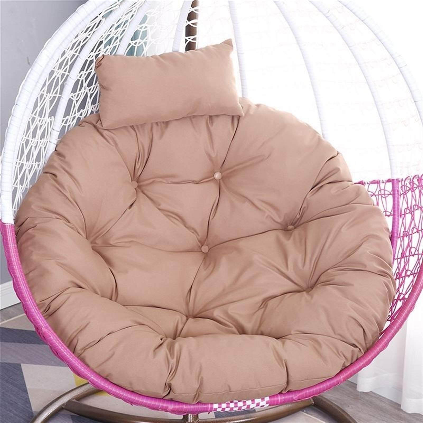 **Comfortable Cotton-Filled Hanging Chair Cushion – Soft Seat Pad for Patio, Garden, Swing, or Office Chair – Lumbar Support & Home Decor (No Hammock Included) – Perfect for Relaxing Outdoors or Enhancing Workspace Comfort**