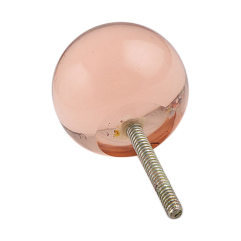 14 Pack Pink Round Glass Drawer Knobs - Elegant Kitchen Cabinet Hardware & Dresser Pulls - Decorative Luxury Knobs for Home Decor (Perfect for Bedroom, Bathroom & Office Furniture Upgrade)