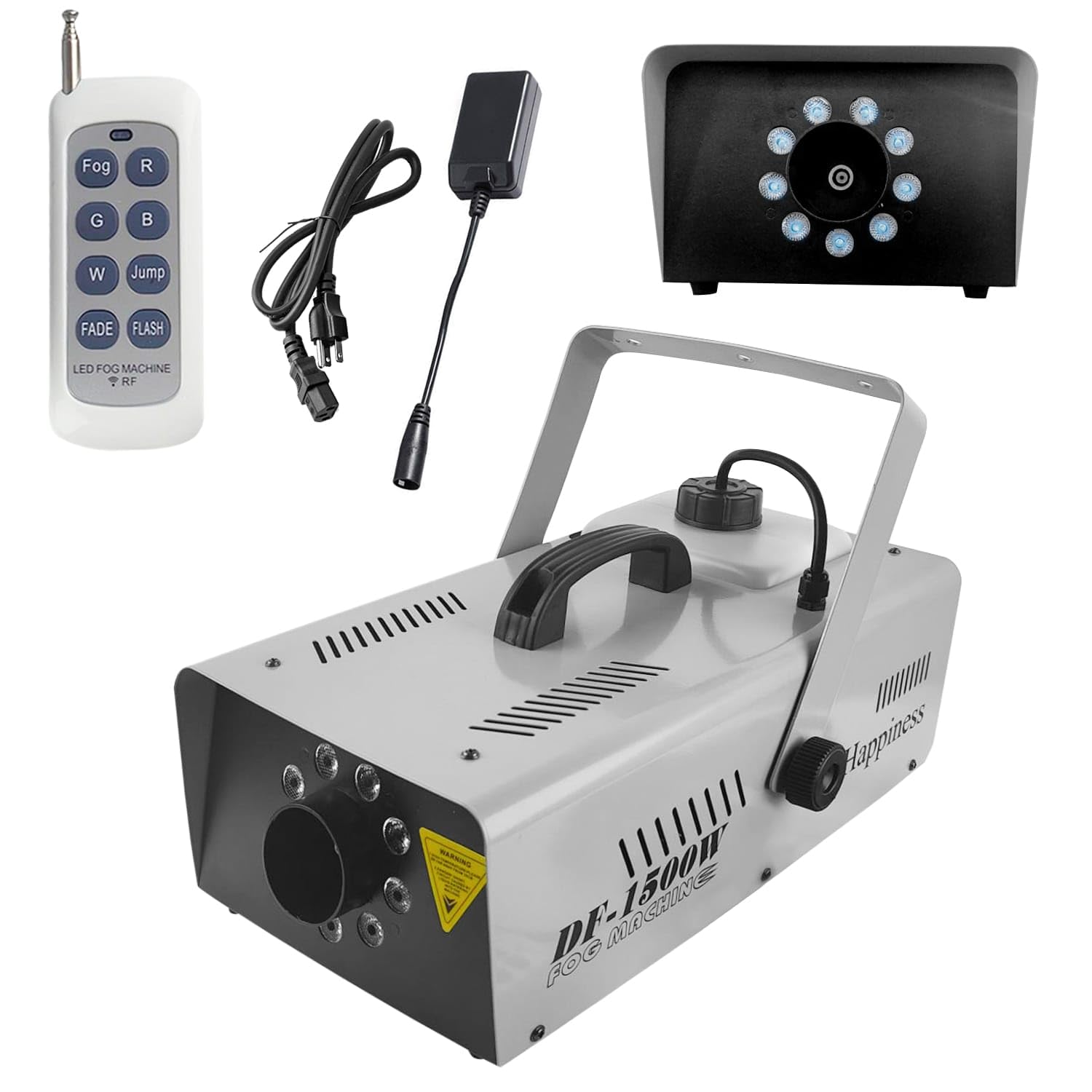 1500W Fog Machine with LED Lights & Wireless Remote - 25,000 CFM Indoor/Outdoor Smoke Machine for Halloween, Birthday, Wedding Parties & Events - Perfect for Stage Shows, DJ Performances, and Themed Celebrations