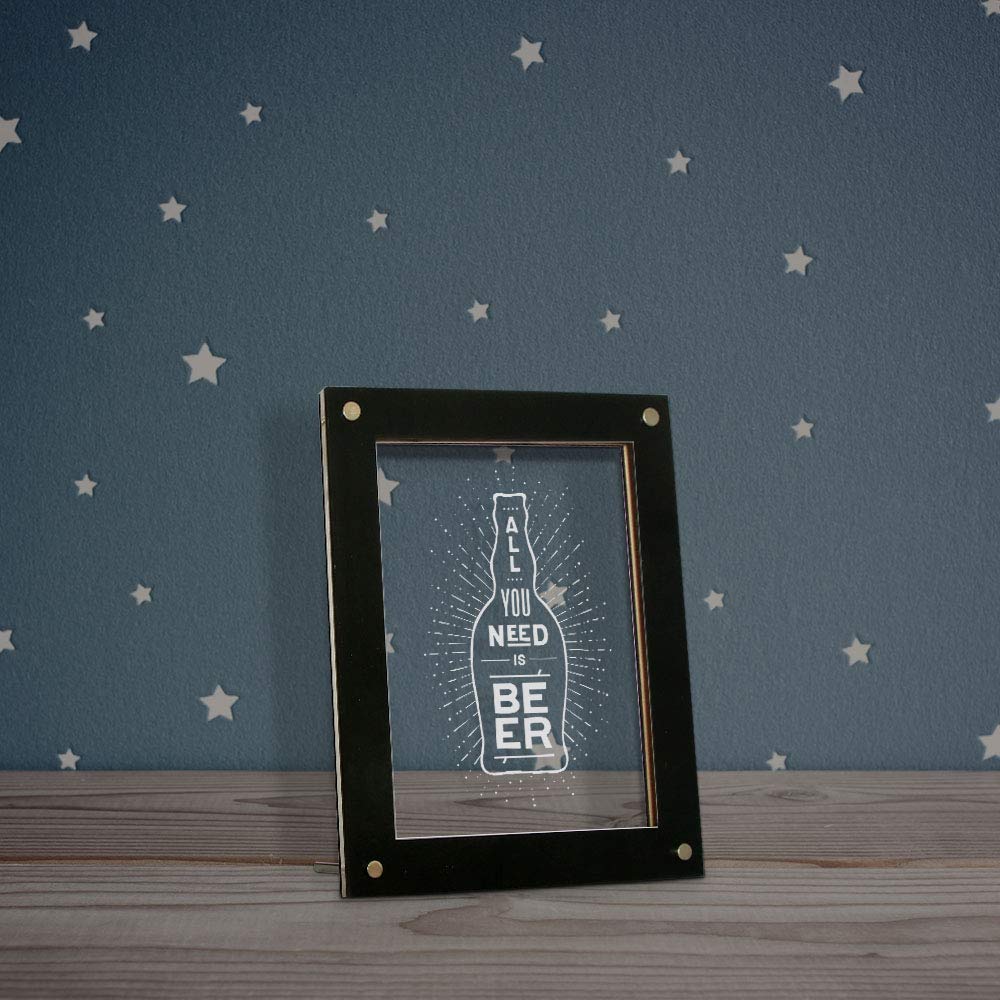 Geeky Days Beer Bottle LED Night Light - USB Powered Acrylic Table Lamp for Man Cave, Bar & Pub Decor - Perfect for Parties, Home Office & Gift Giving