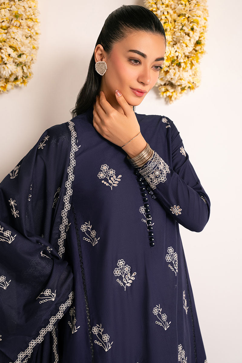Blue Bliss 2-Piece Set (Shirt & Dupatta) - Elegant Indian Ethnic Wear for Women, Perfect for Weddings, Festivals & Special Occasions