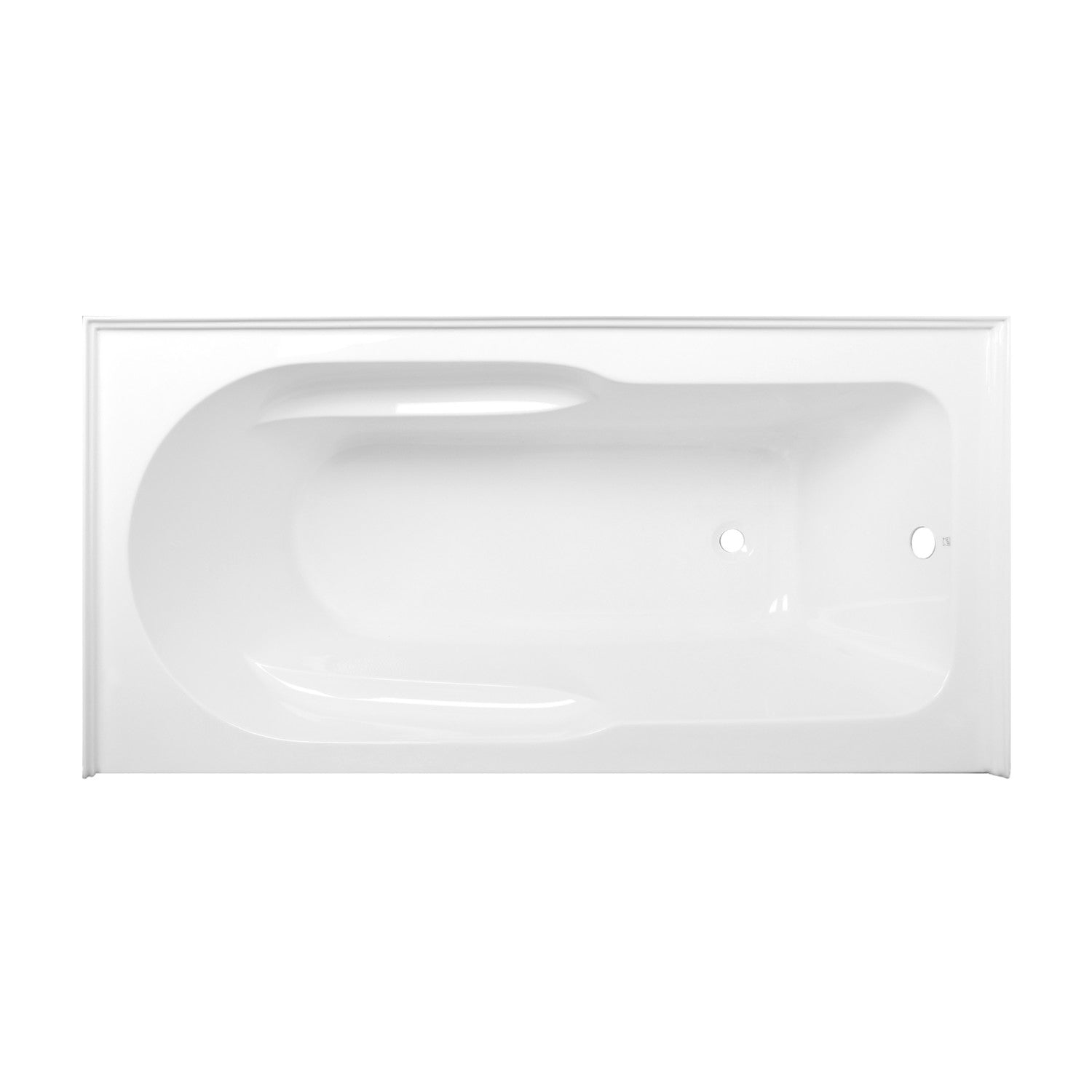 Aqua Eden VTAP603022R 60-Inch Acrylic Rectangular 3-Wall Alcove Bathtub - Anti-Slip Surface, Right-Hand Drain, Glossy White - Perfect for Small Bathrooms, Spa-Like Relaxation & Modern Home Decor