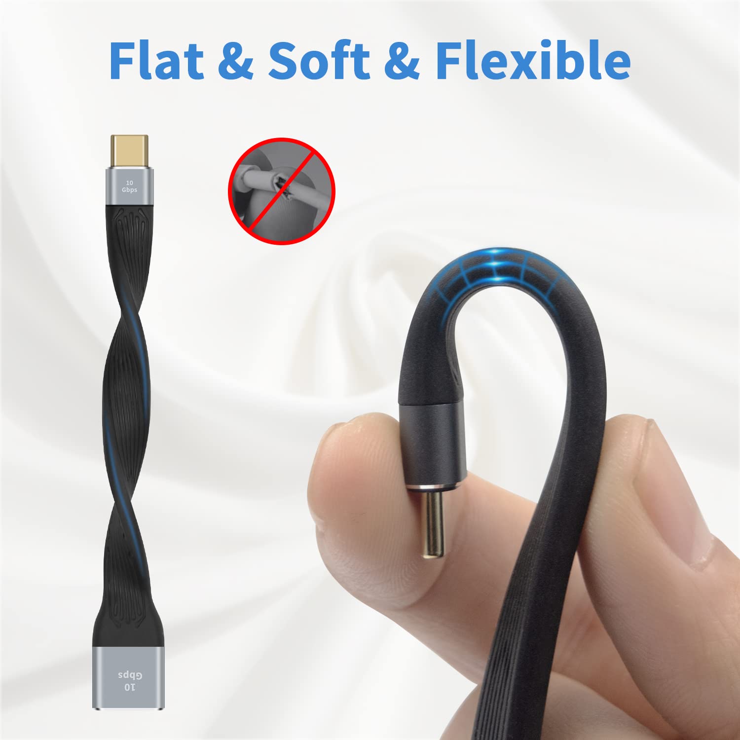 Maxhood USB C to USB 3.0 Adapter - 10Gbps High Speed Thunderbolt 3 Compatible Male to Female Converter Cable (13cm) - Perfect for MacBook Pro, Dell XPS, HP Laptops & PC Data Transfer