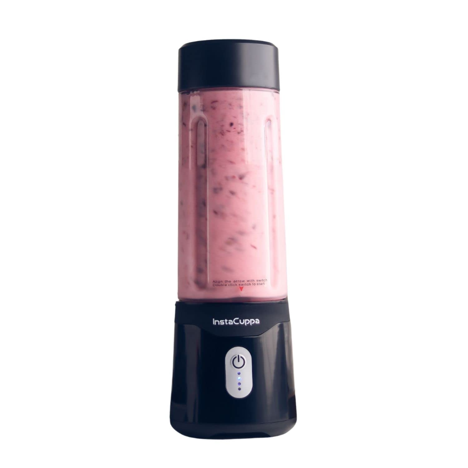 InstaCuppa Portable Blender - 4000mAh USB Rechargeable Smoothie Maker with 230W Motor, 500ml Capacity | Crushes Ice for Juices & Shakes | Perfect for Busy Moms, Gym, Office & Travel | Electric Mixer Juicer for Healthy Drinks