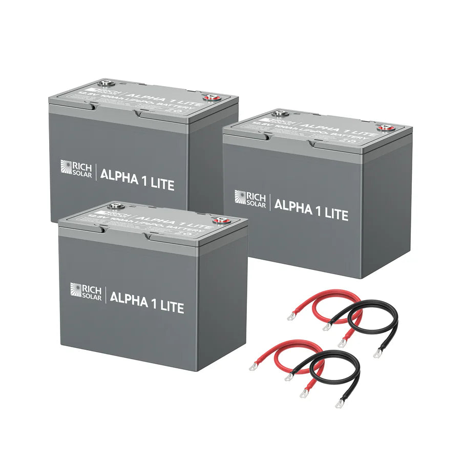 Rich Solar 12V 300AH 3.8kWh Deep Cycle Lithium Battery Bank for RV, Solar Power Systems, Marine & Off-Grid Applications