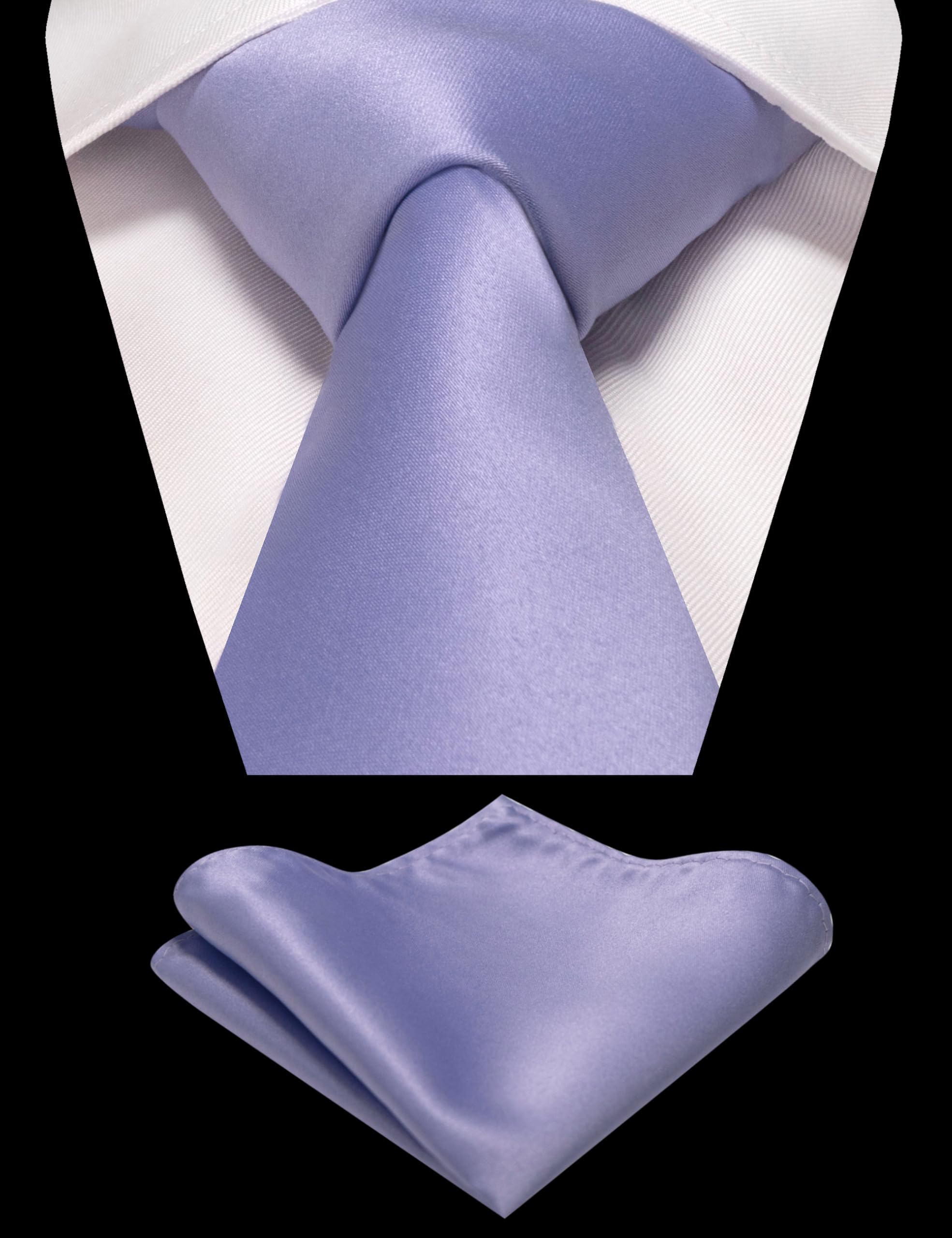 Elegant Light Lavender Silk Tie and Pocket Square Set for Men - Perfect for Weddings, Prom & Formal Occasions