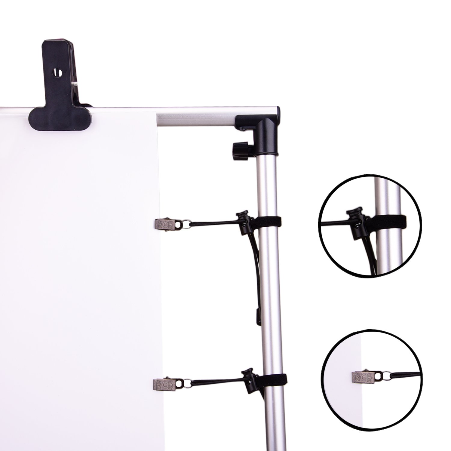 Sunmns 12 Pack Black Background Backdrop Clips - Heavy Duty Photography Clamps for Studio, Video Shoot & TV Production - Perfect for Photo Backdrops, Fabric, Paper & Canvas Hanging
