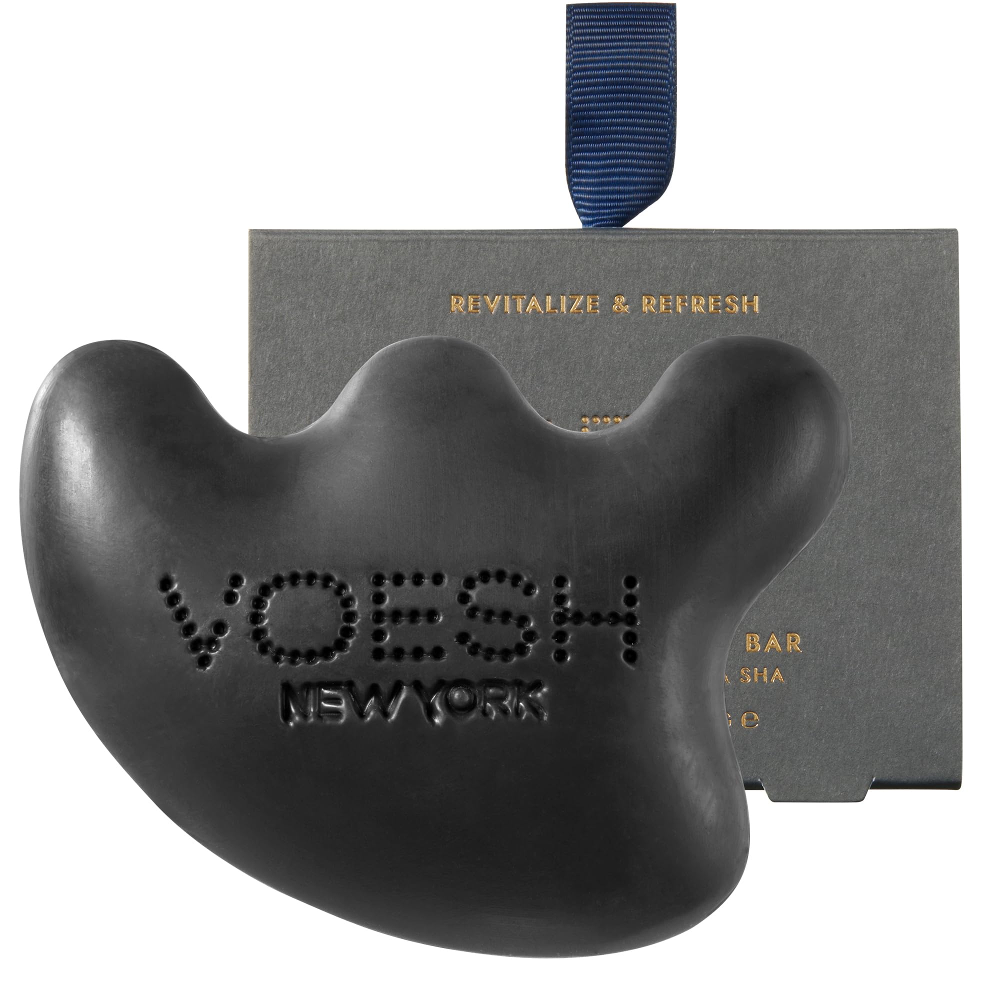 VOESH Gua Sha Cleansing Bar with Niacinamide & Vegan Probiotics - Rosemary Oil & Charcoal Powder for Deep Cleansing - Cruelty Free, Organic & Clean Skincare (3.7oz) - Perfect for Daily Facial Massage & Acne-Prone Skin Care Routine