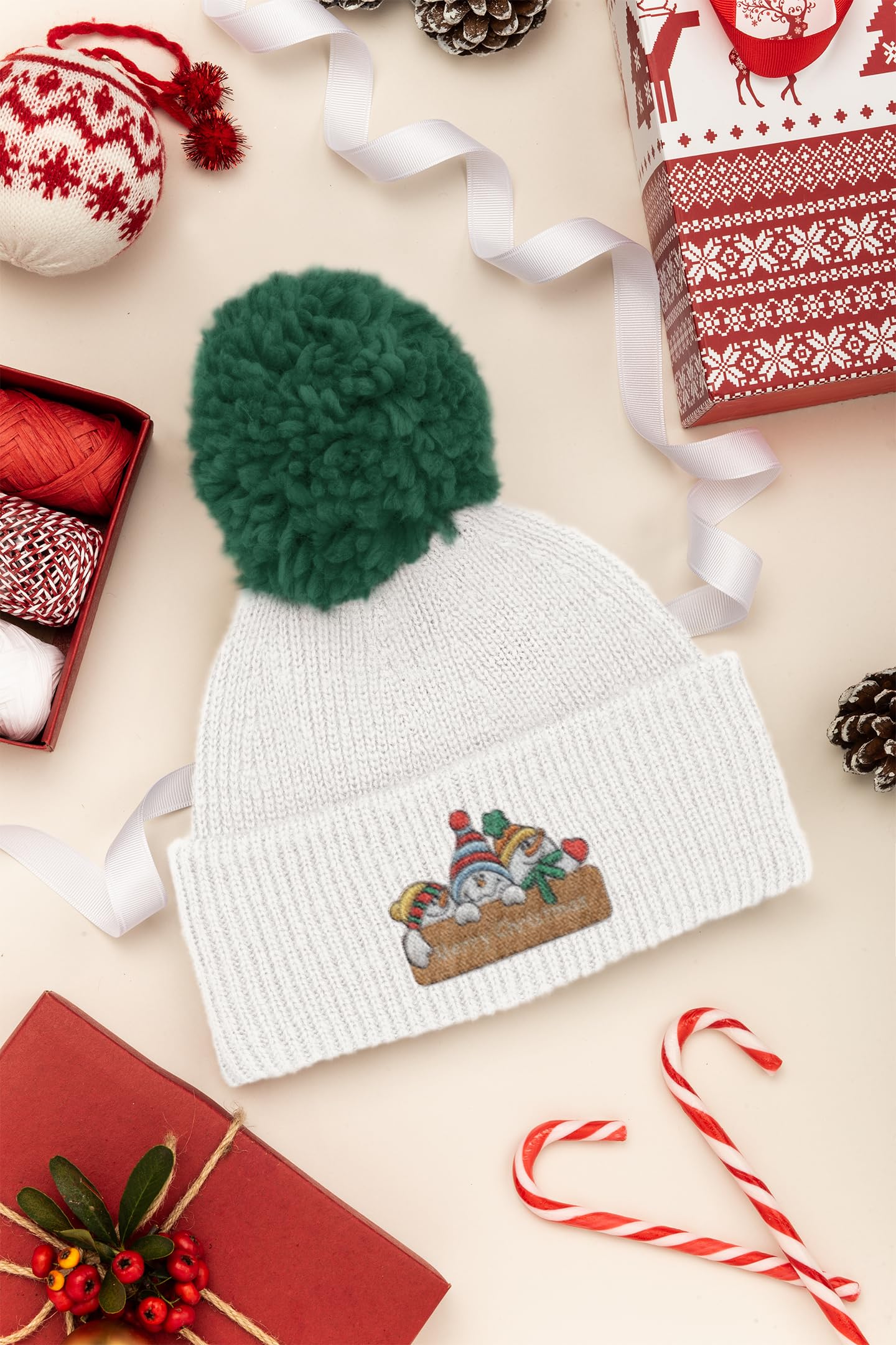 Merry Christmas Iron-On Patch with Three Snowmen - Festive Embroidered Applique for DIY Holiday Decor, Clothing & Gift Customization