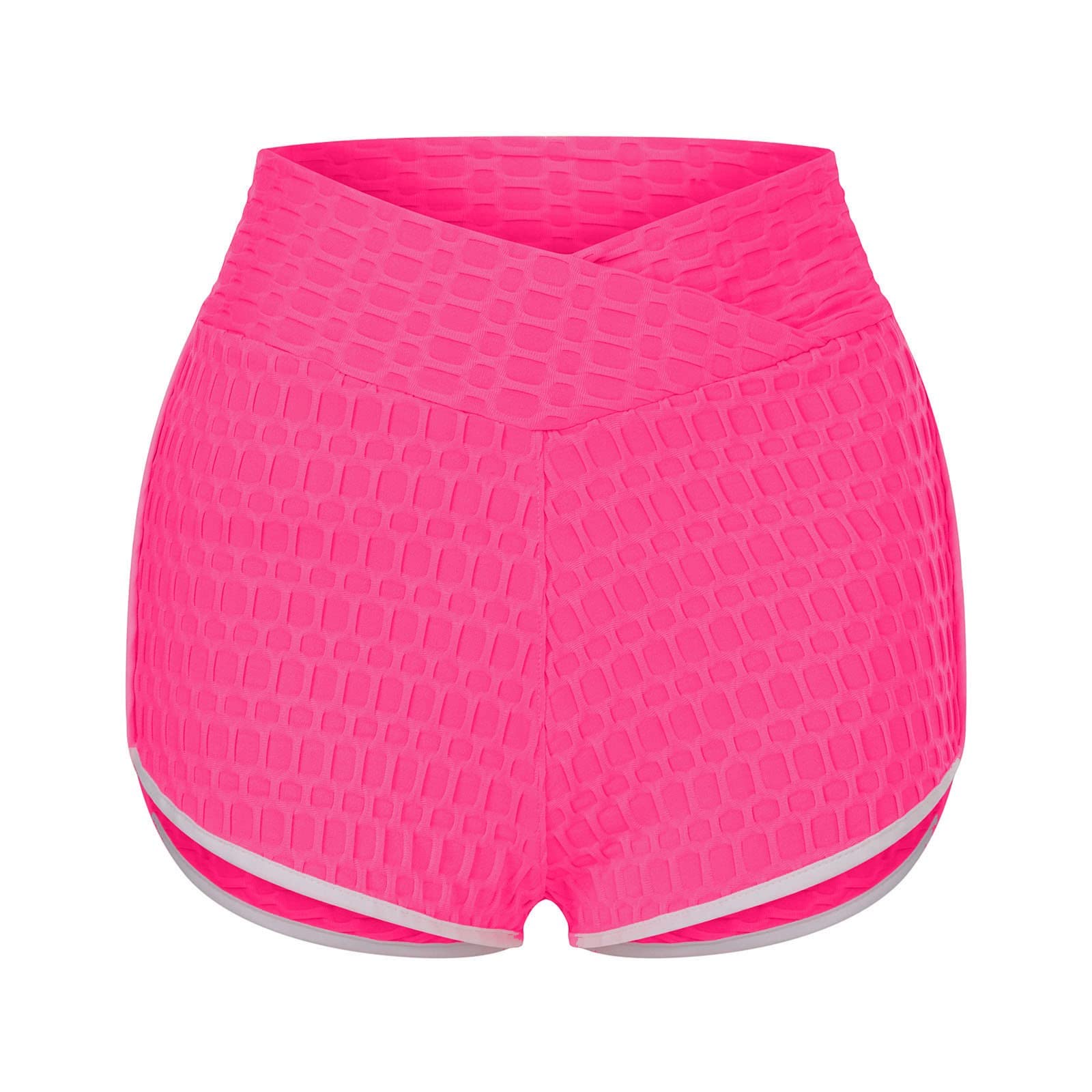 Women's High Waist Yoga Shorts - Stretchy Workout & Running Shorts for Gym & Casual Wear